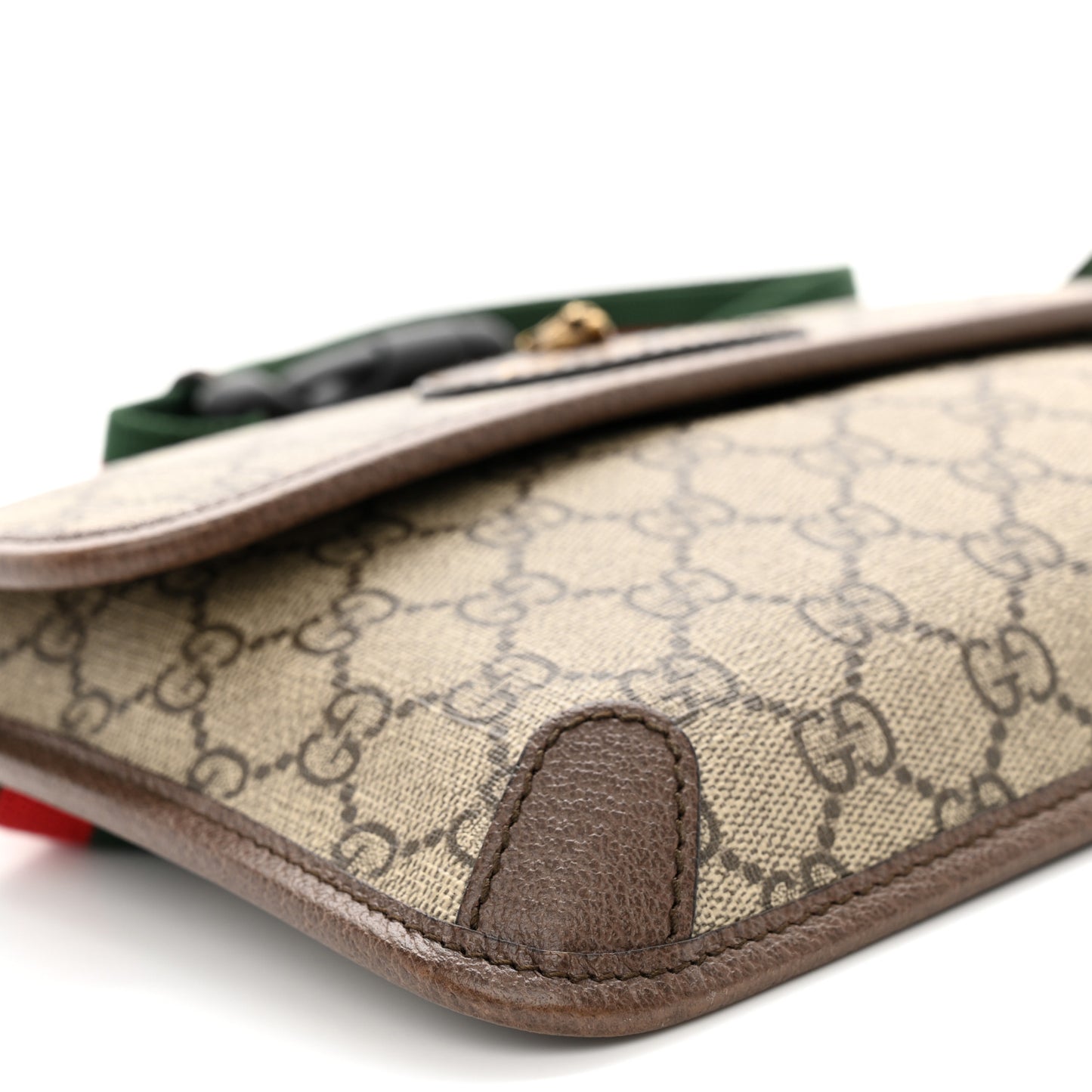 GG Supreme Monogram Neo Vintage Web Belt Bag Brown