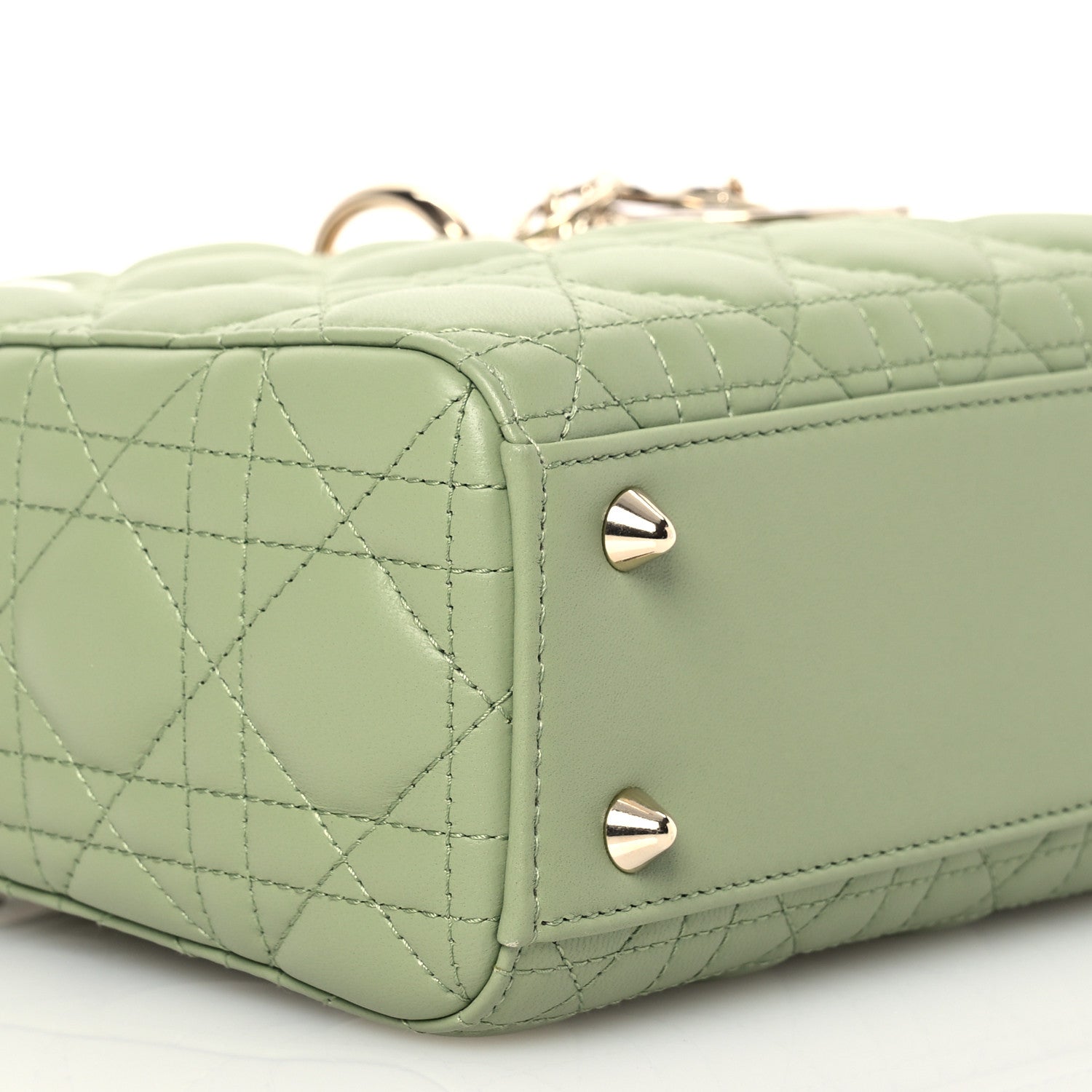 Christian Dior Lambskin Cannage Small My ABCDior Lady Dior Green 9 of 15