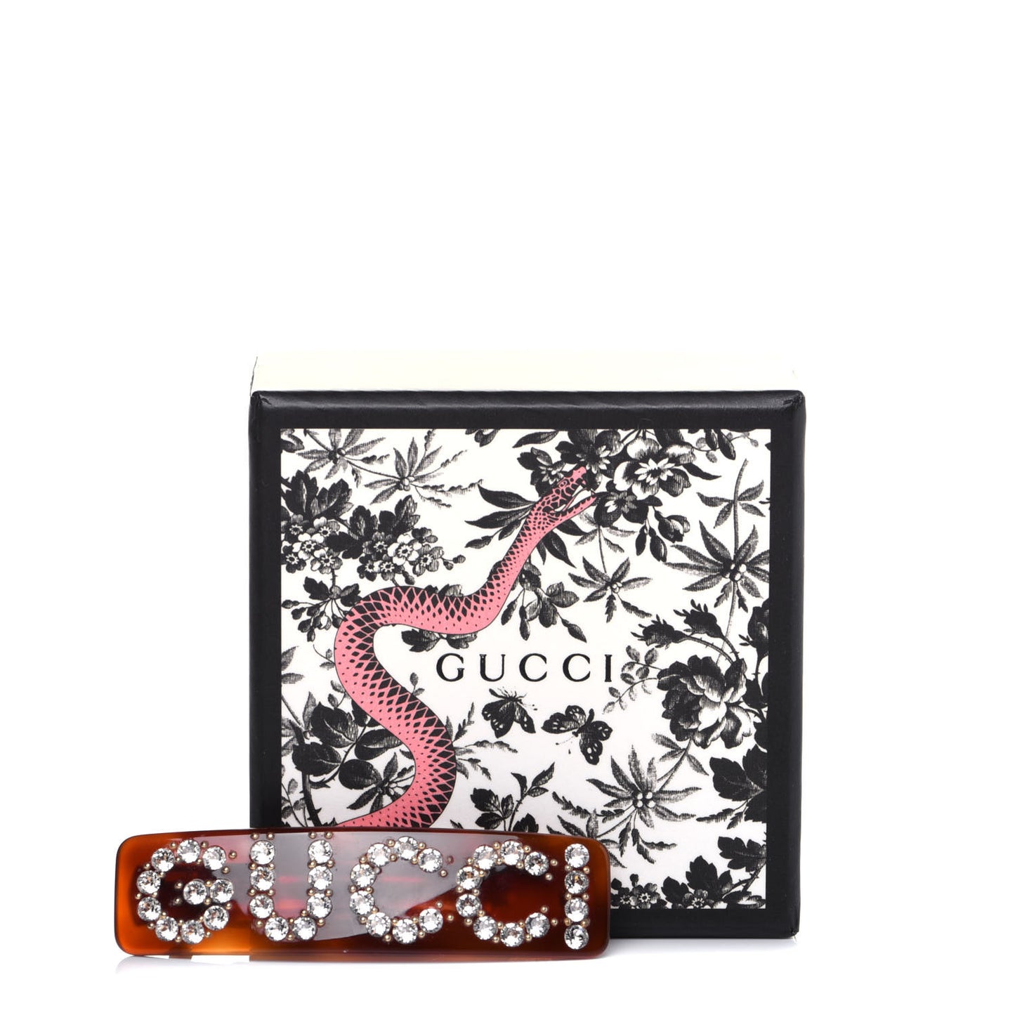 Resin Crystal Single Hair Barrette Tortoiseshell