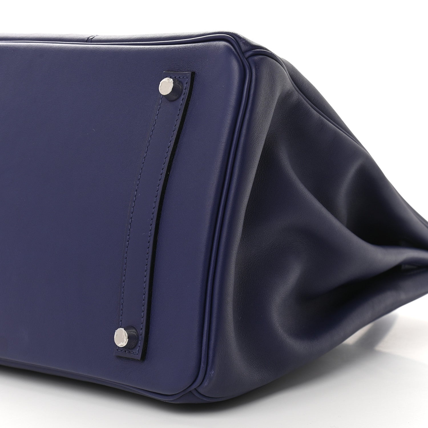 Hermes Swift Epsom Tressage Birkin 35 Bleu Encre Bleu Du Nord Gold 9 of 10