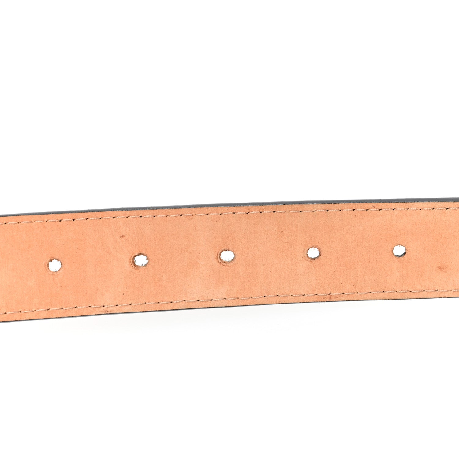 Louis Vuitton Calfskin Jeans Belt 80 32 Black 6 of 6