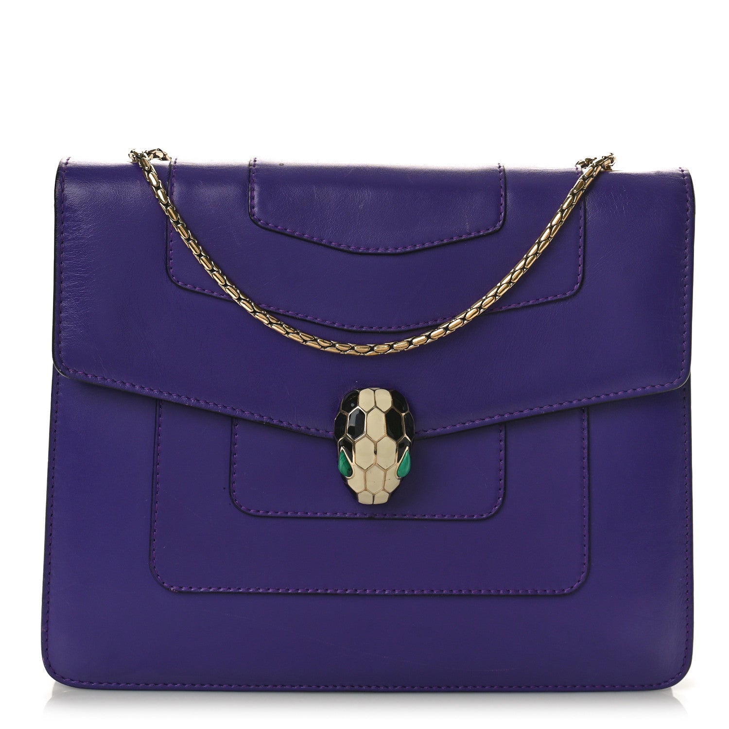 Bulgari Calfskin Serpenti Forever Crossbody Bag Amethyst 2 of 12