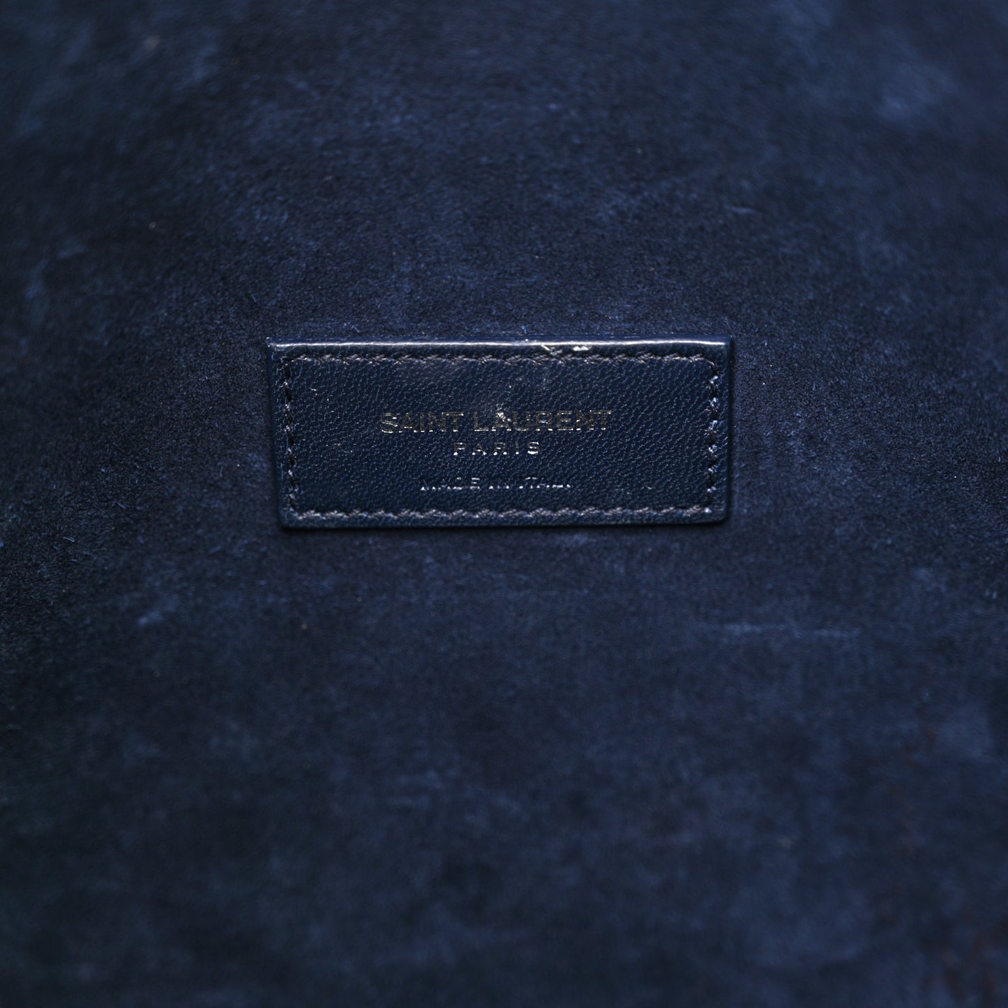 Calfskin Crocodile Embossed Small Supple Sac de Jour Navy