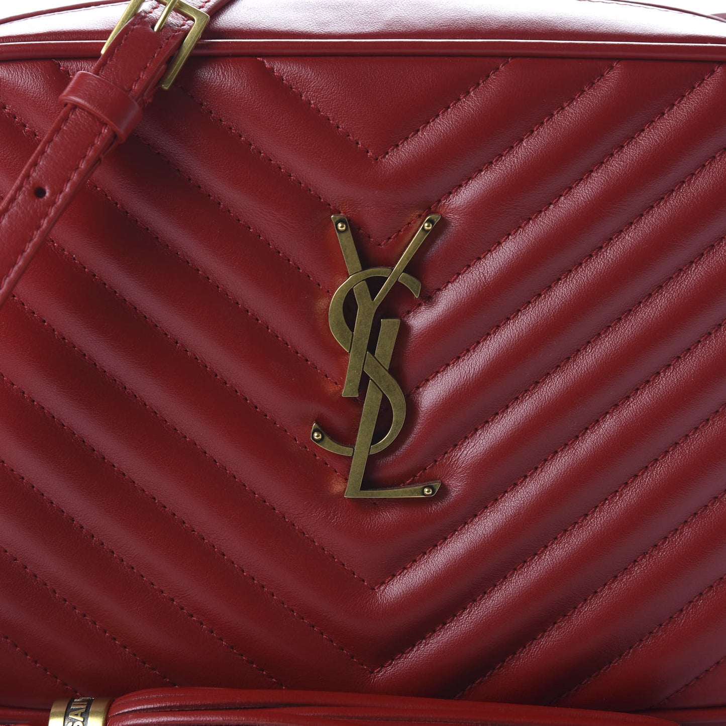 Calfskin Matelasse Monogram Lou Camera Bag Rouge Eros