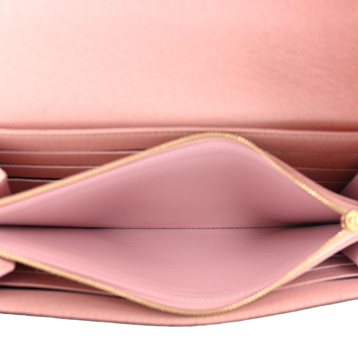 Damier Ebene Sarah Wallet NM Rose Ballerine