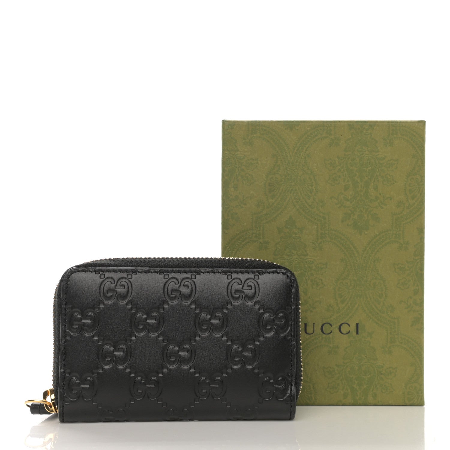Gucci Guccissima Zip Around Card Case Black 8 of 8
