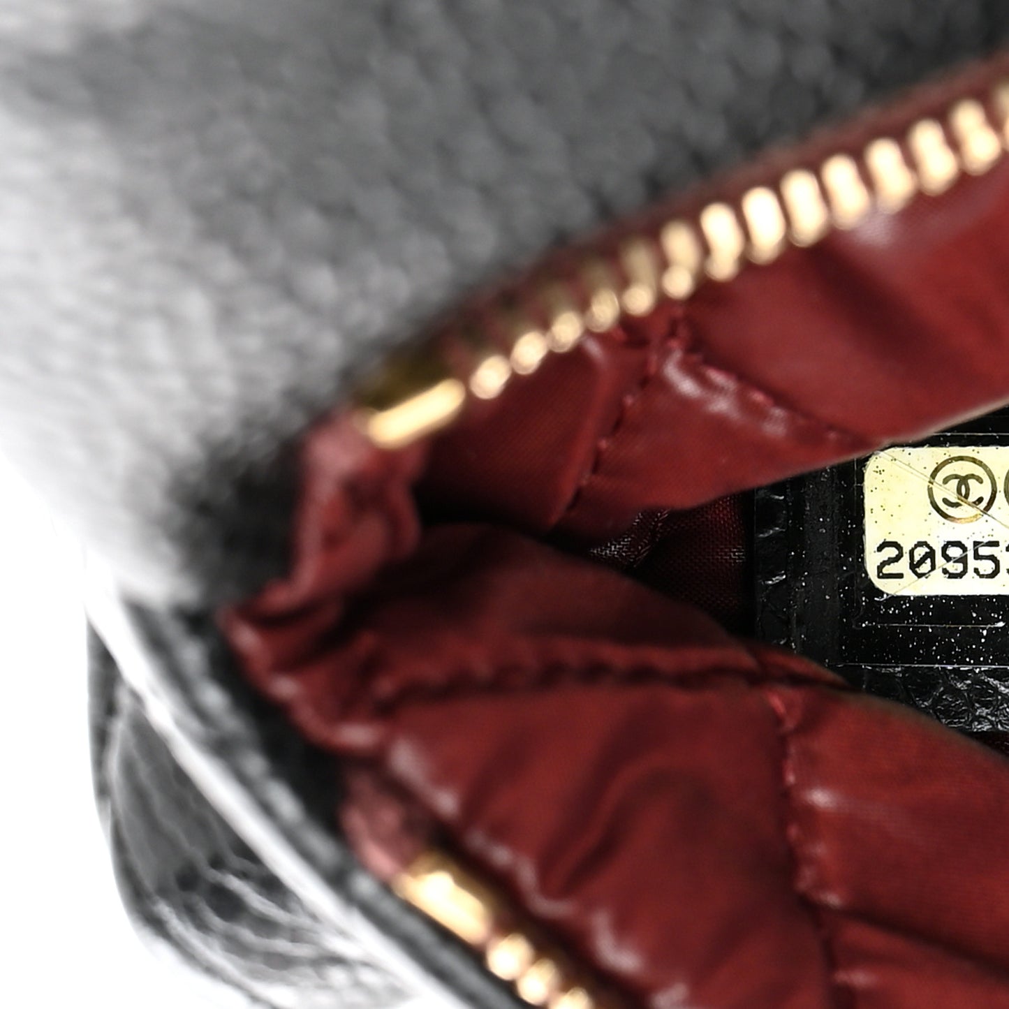 Caviar Quilted CC Beauty Clutch Black