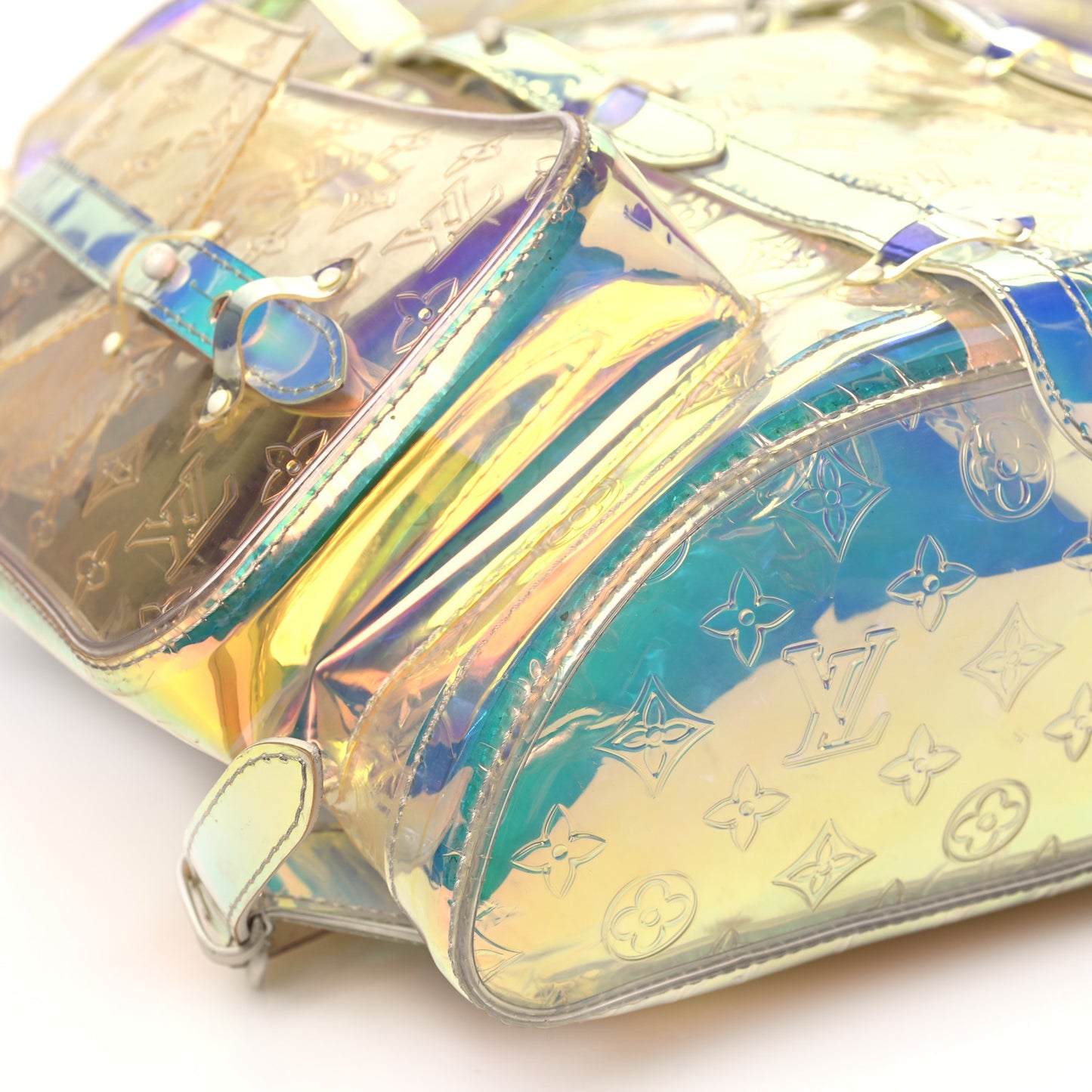 PVC Monogram Christopher Backpack GM Iridescent Prism