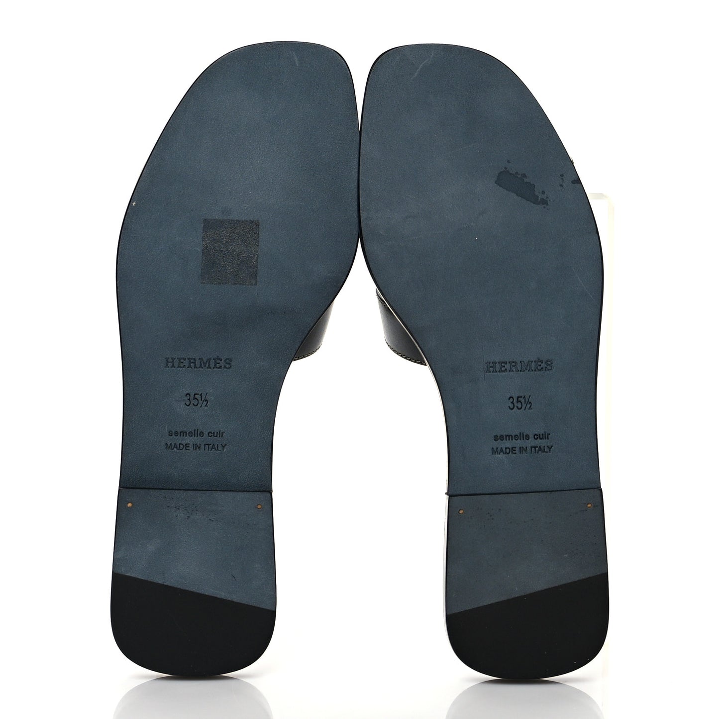 Box Calfskin Oran Sandals 35.5 Black