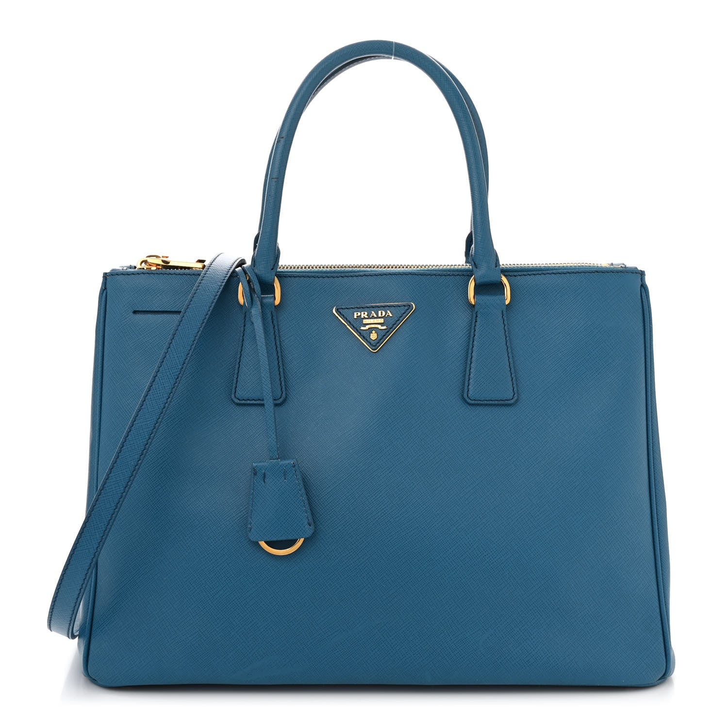 Prada Saffiano Medium Galleria Double Zip Tote Cobalto 1 of 13