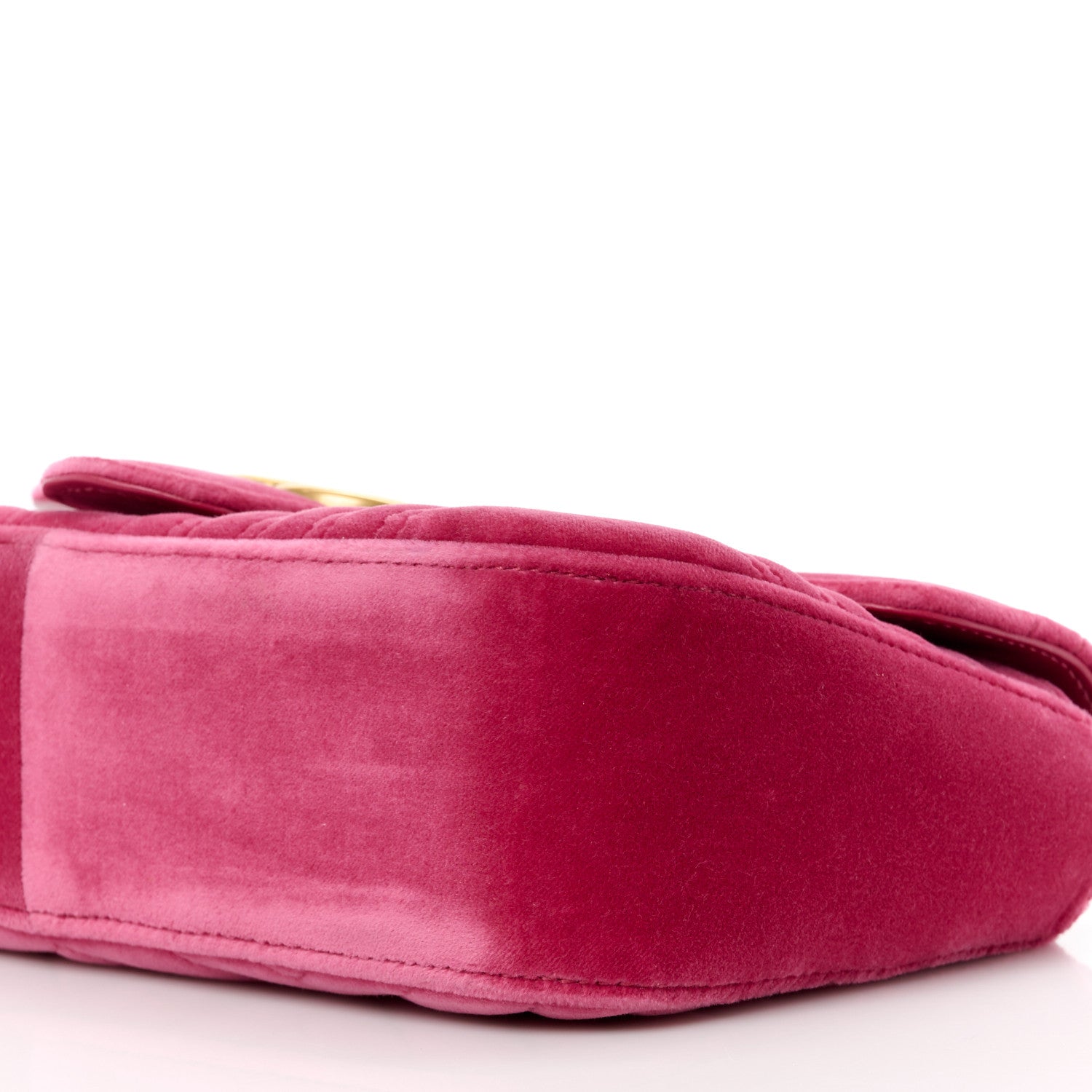 Gucci Velvet Matelasse Small GG Marmont Shoulder Bag Light Raspberry Rose 11 of 12