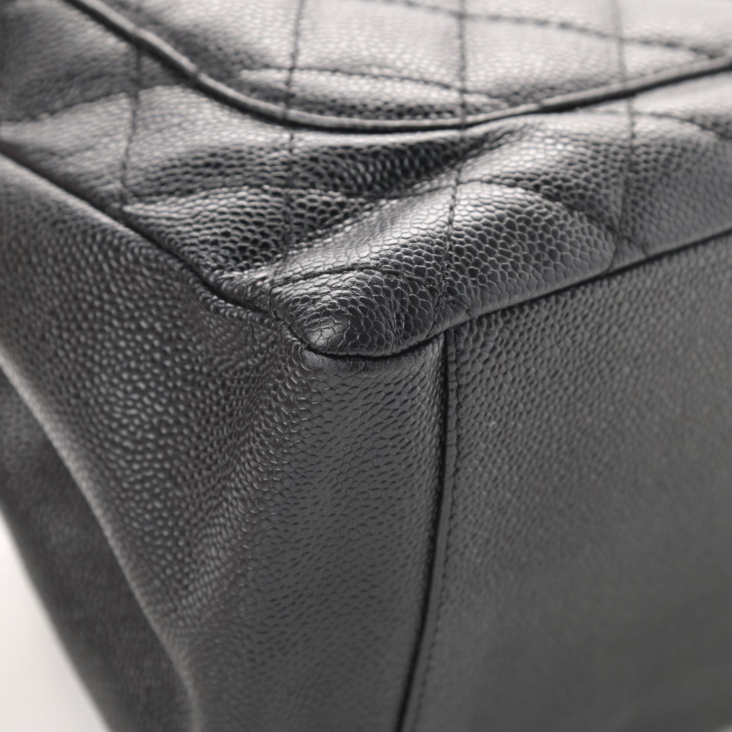 Caviar Quilted Grand Shopping Tote GST Black