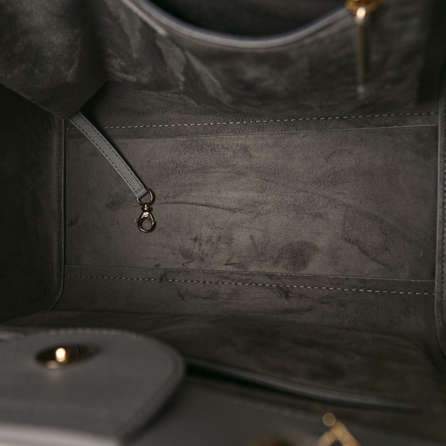 Caviar Studded Small Deauville Tote Grey