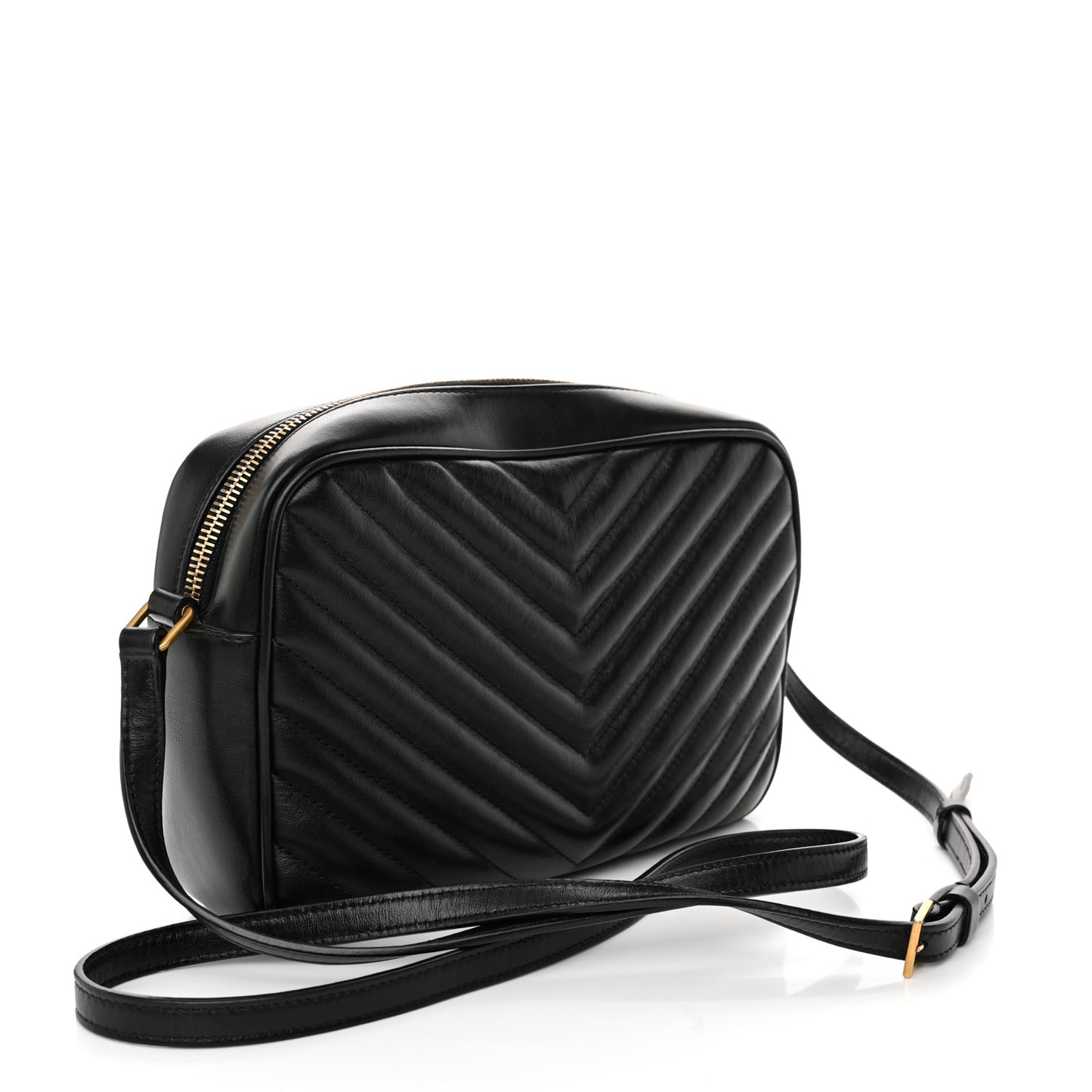Calfskin Matelasse Monogram Lou Camera Bag Black