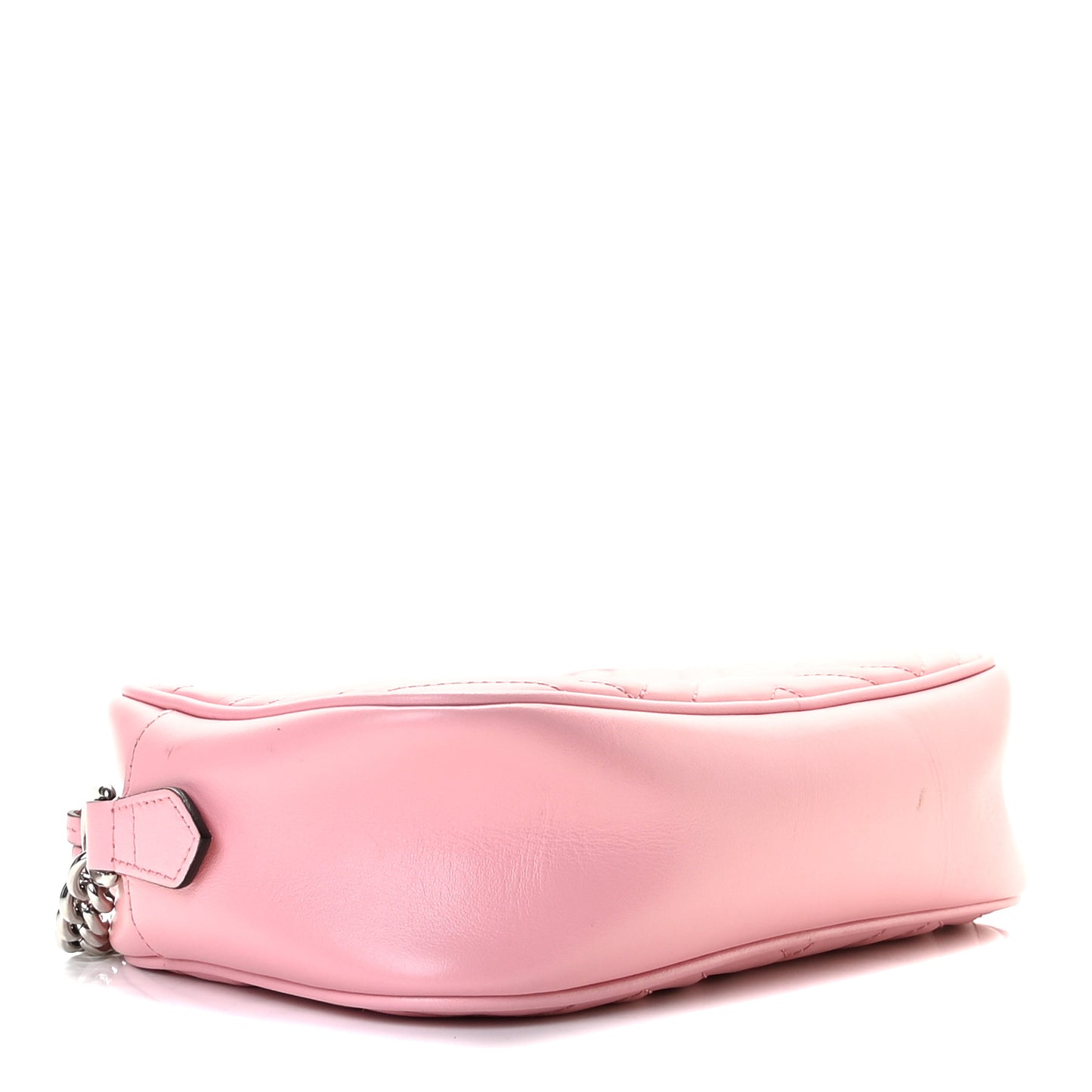 Calfskin Matelasse Small GG Marmont Chain Shoulder Bag Wild Rose