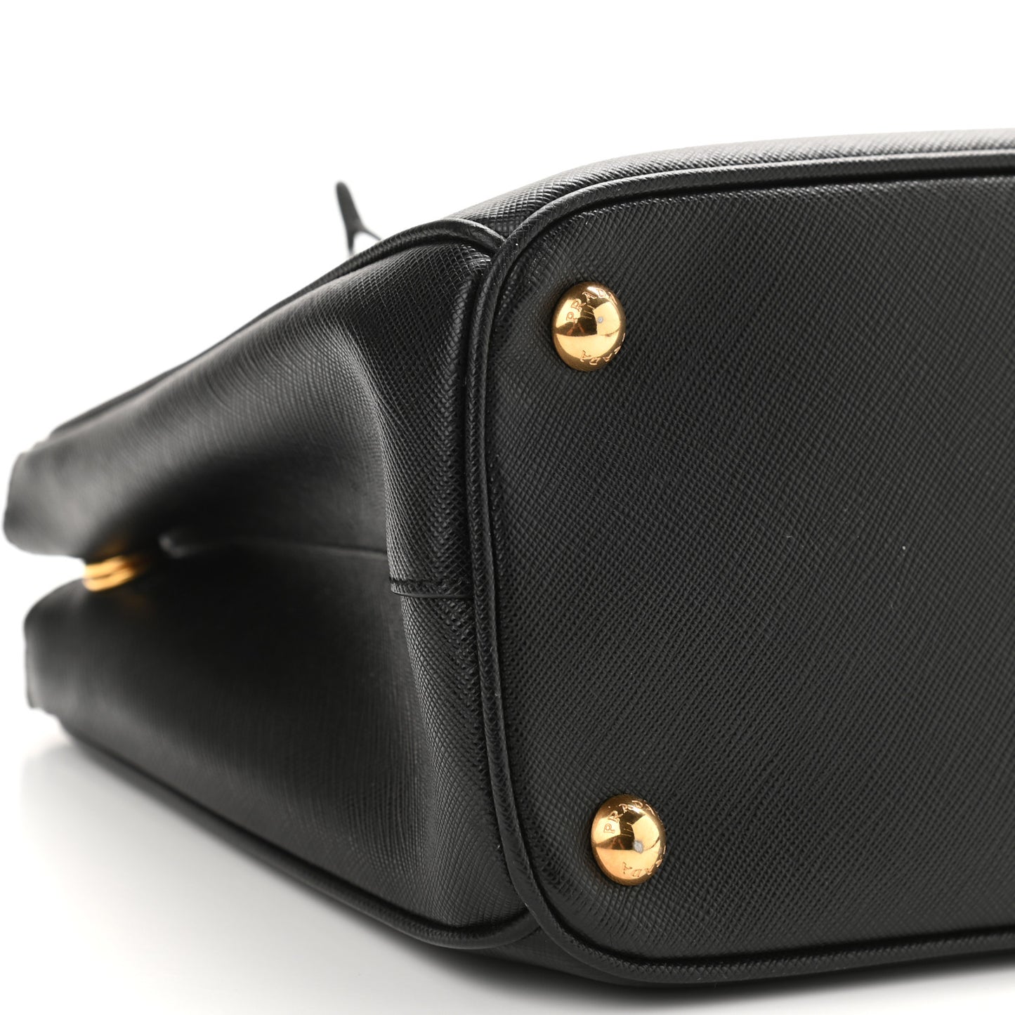 Saffiano Small Galleria Double Zip Tote Black