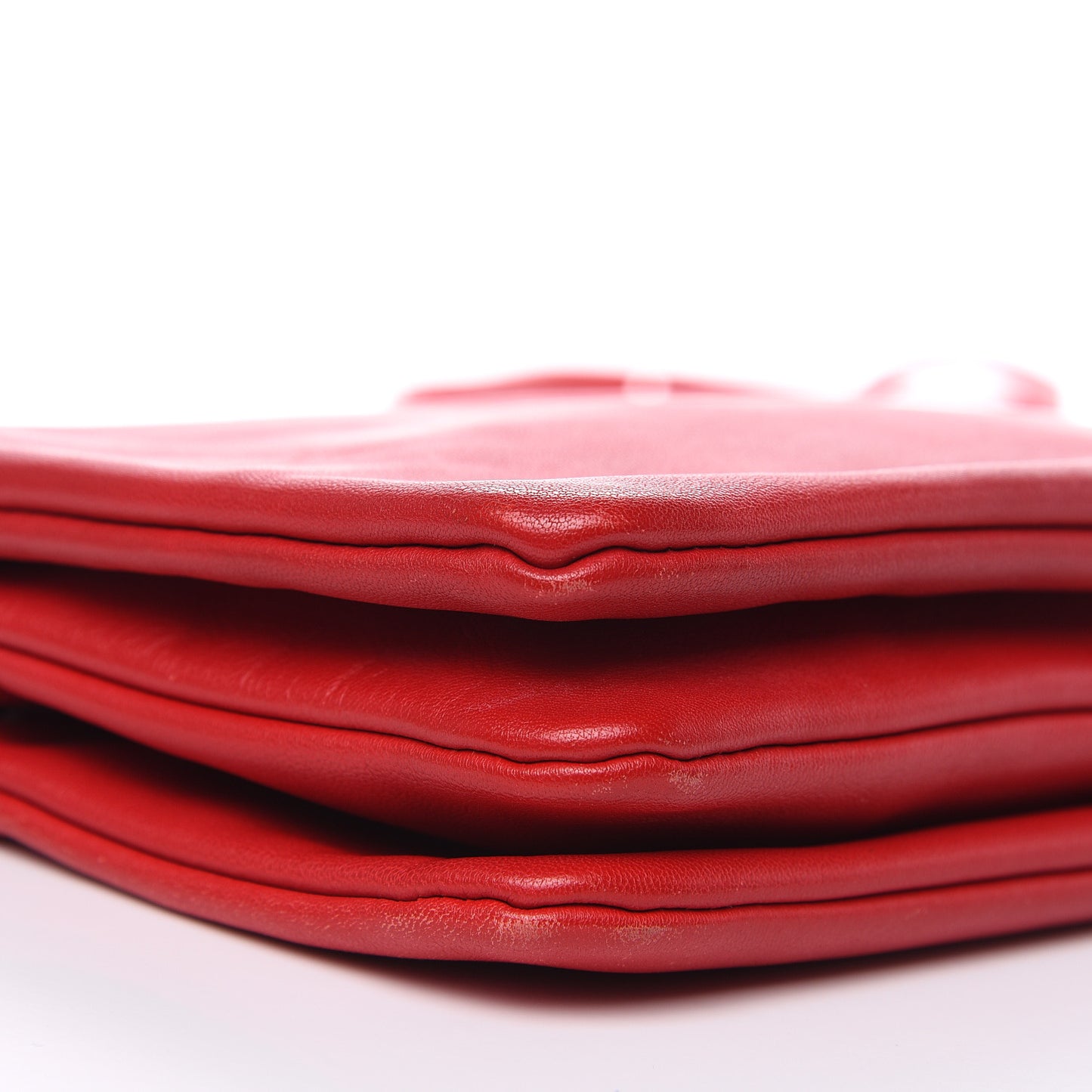 Lambskin Small Trio Crossbody Bag Red
