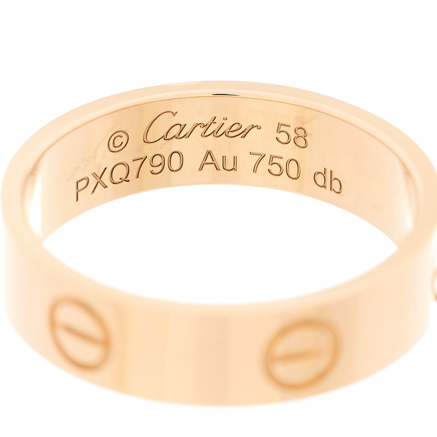 18K Yellow Gold 5.5mm LOVE Ring 58 8.5