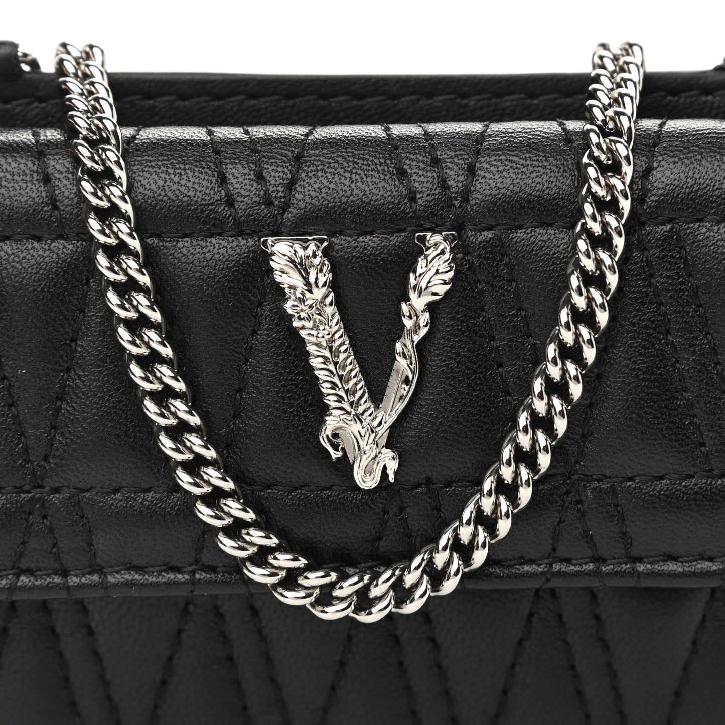 Nappa Quilted Virtus Evening Bag Black