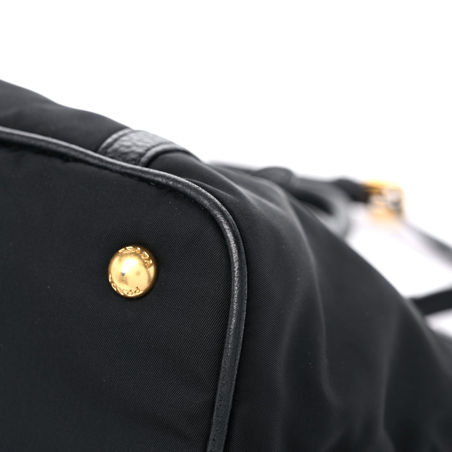 Tessuto Nylon Vitello Daino Tote Black
