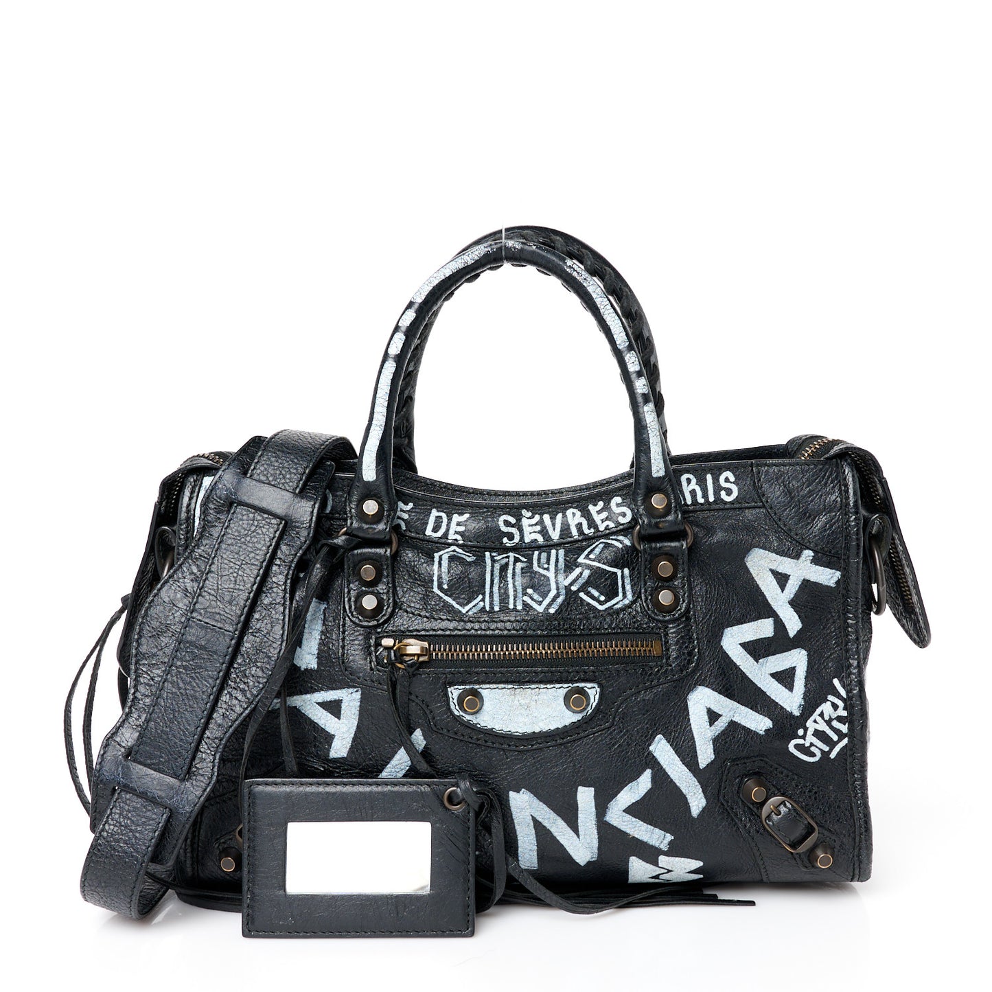Agneau Classic Hardware Graffiti All Over S City Black