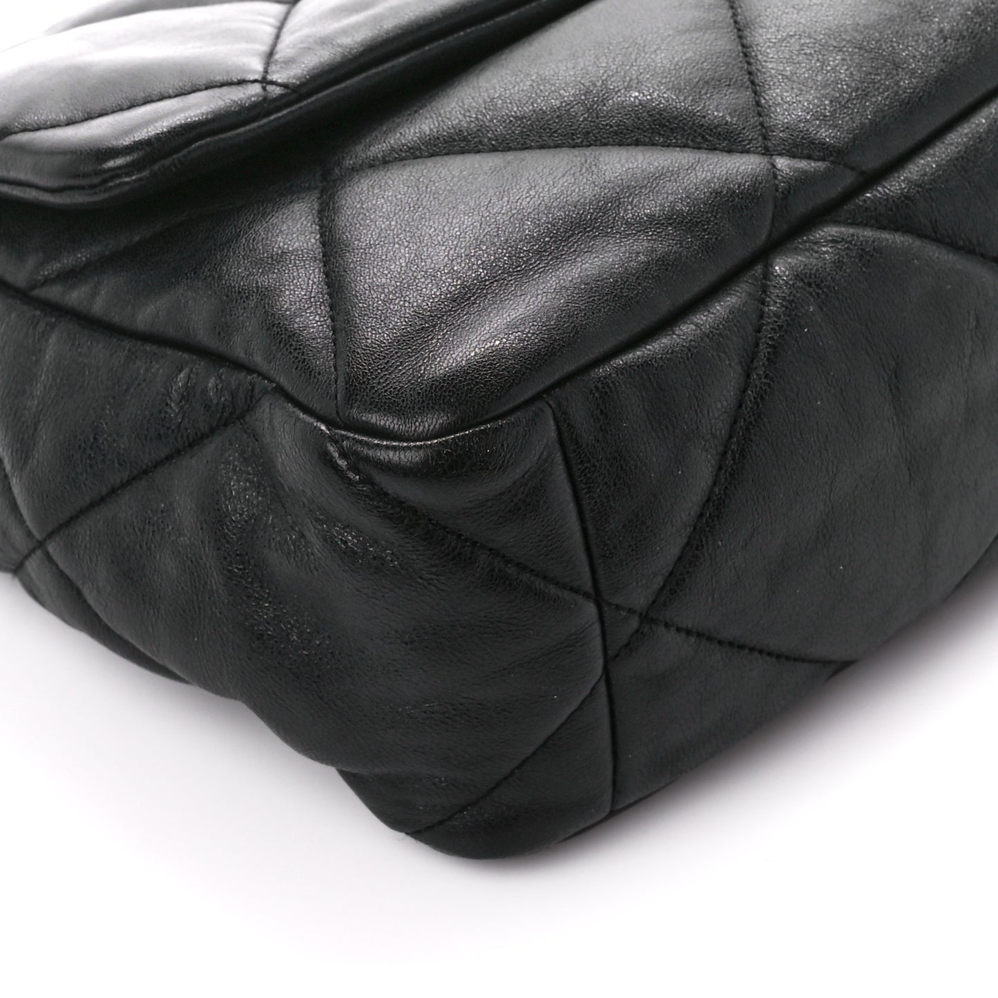 Lambskin Quilted Large Chanel 19 Flap Black