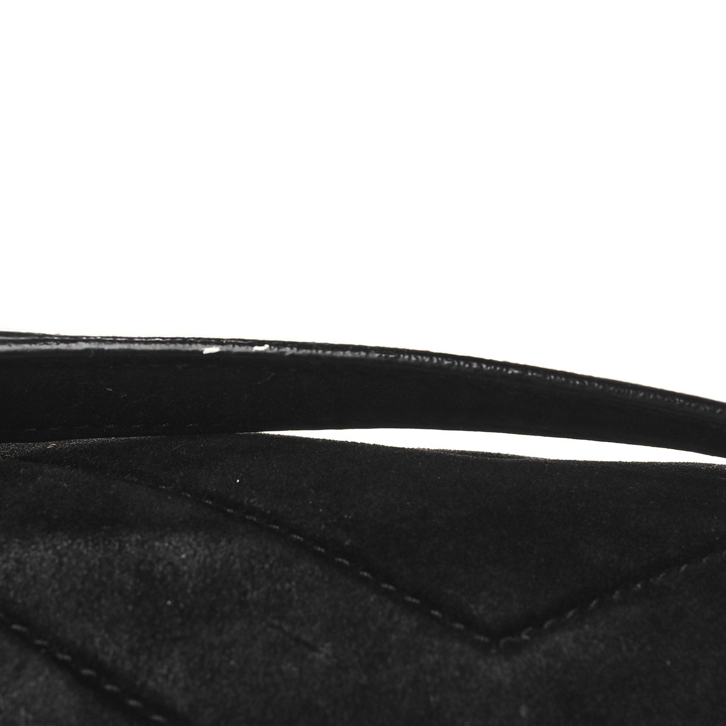 Suede Calfskin Y Quilted Monogram Small Loulou Chain Satchel Black