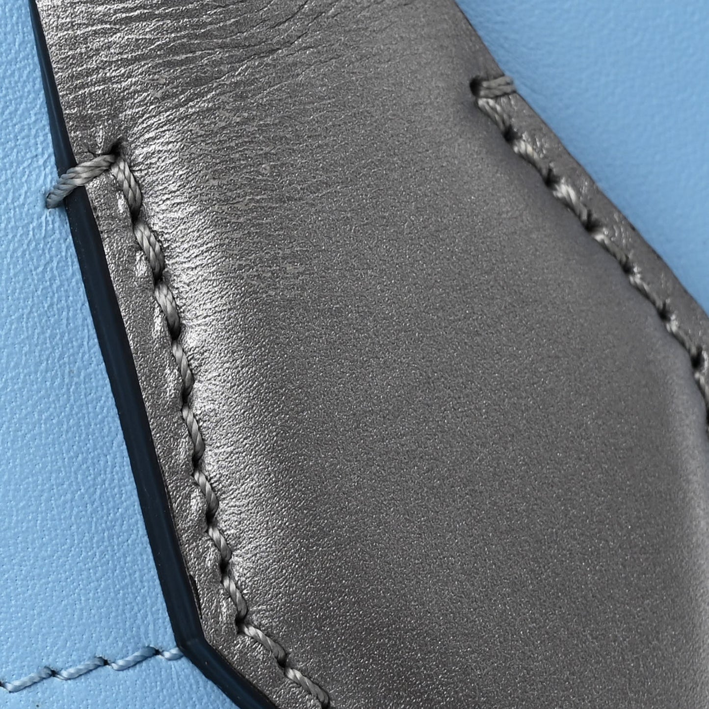 Calfskin City Steamer PM Silver Blue