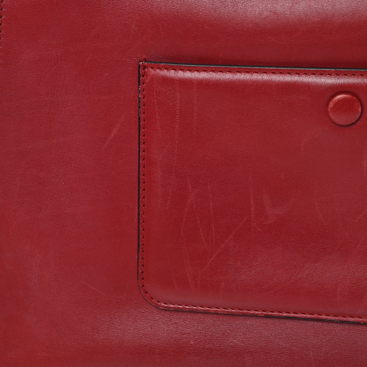 Smooth Calfskin Medium Edge Shoulder Bag Red