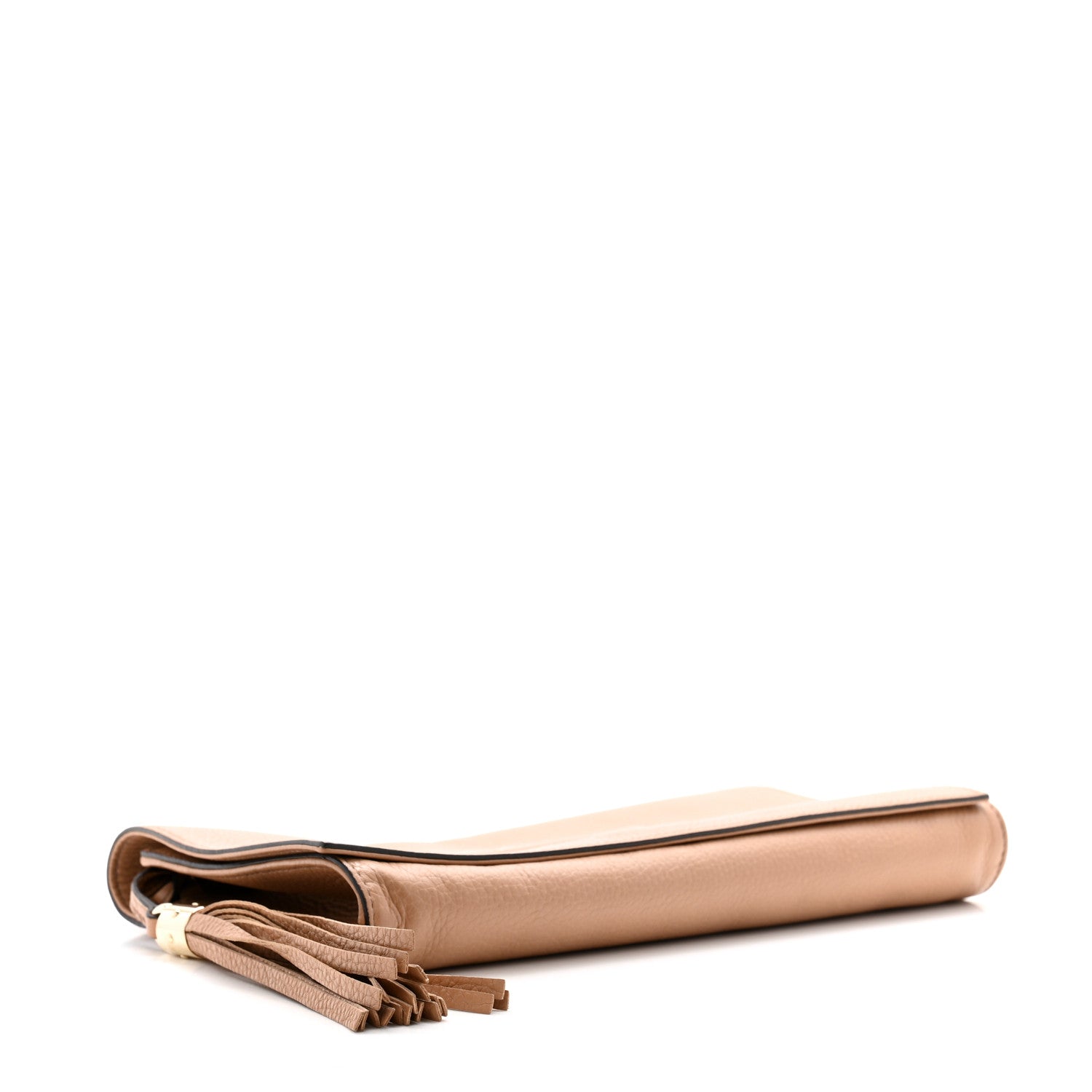 Gucci Pebbled Calfskin Medium Soho Clutch Camelia 4 of 12