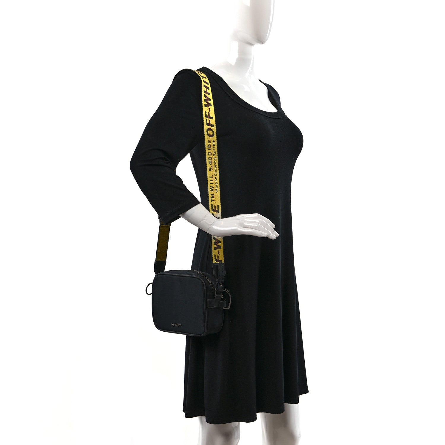 Off-White Nylon Logo Print Crossbody Bag Black 2 of 8