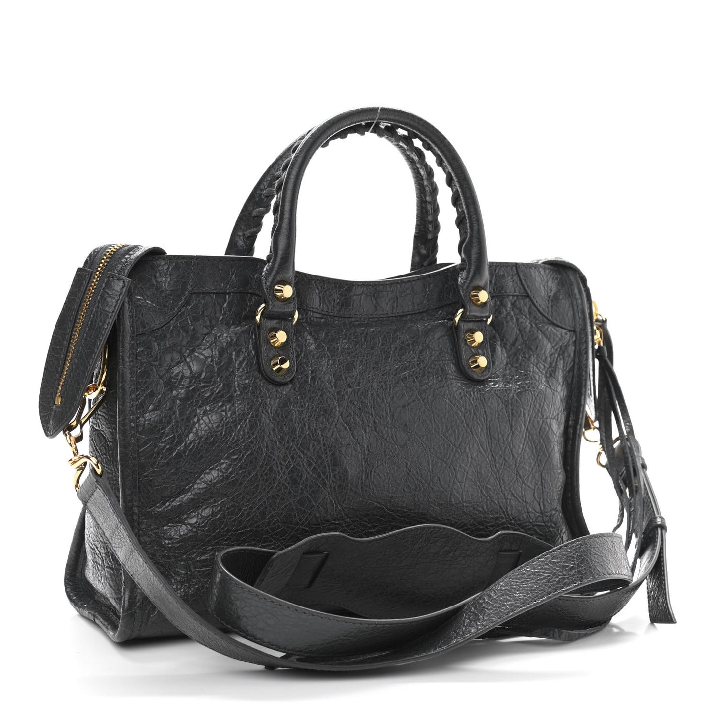 Agneau Classic Gold Hardware S City Gris Fossile