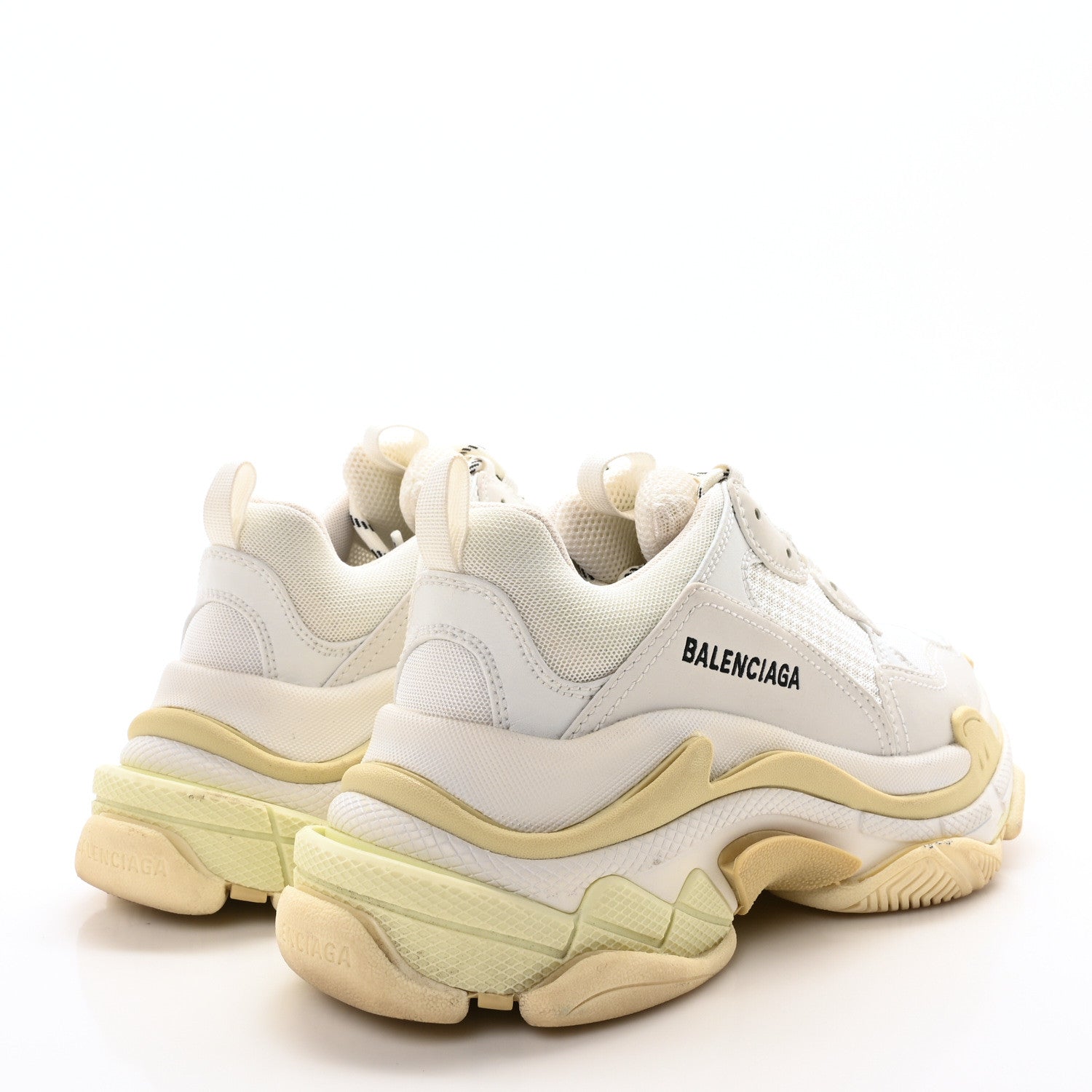 Balenciaga Fabric Mesh Womens Triple S Sneakers 37 White 5 of 8