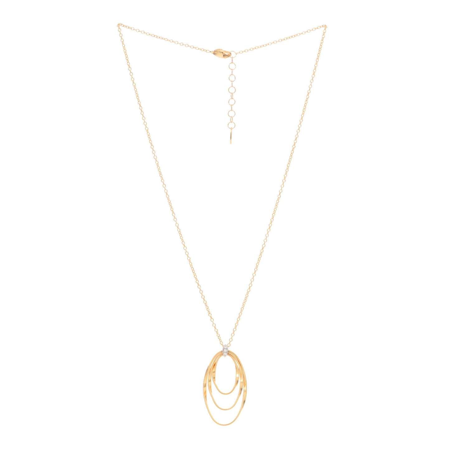 18K Yellow White Gold Diamond Marrakech Onde Pendant Necklace