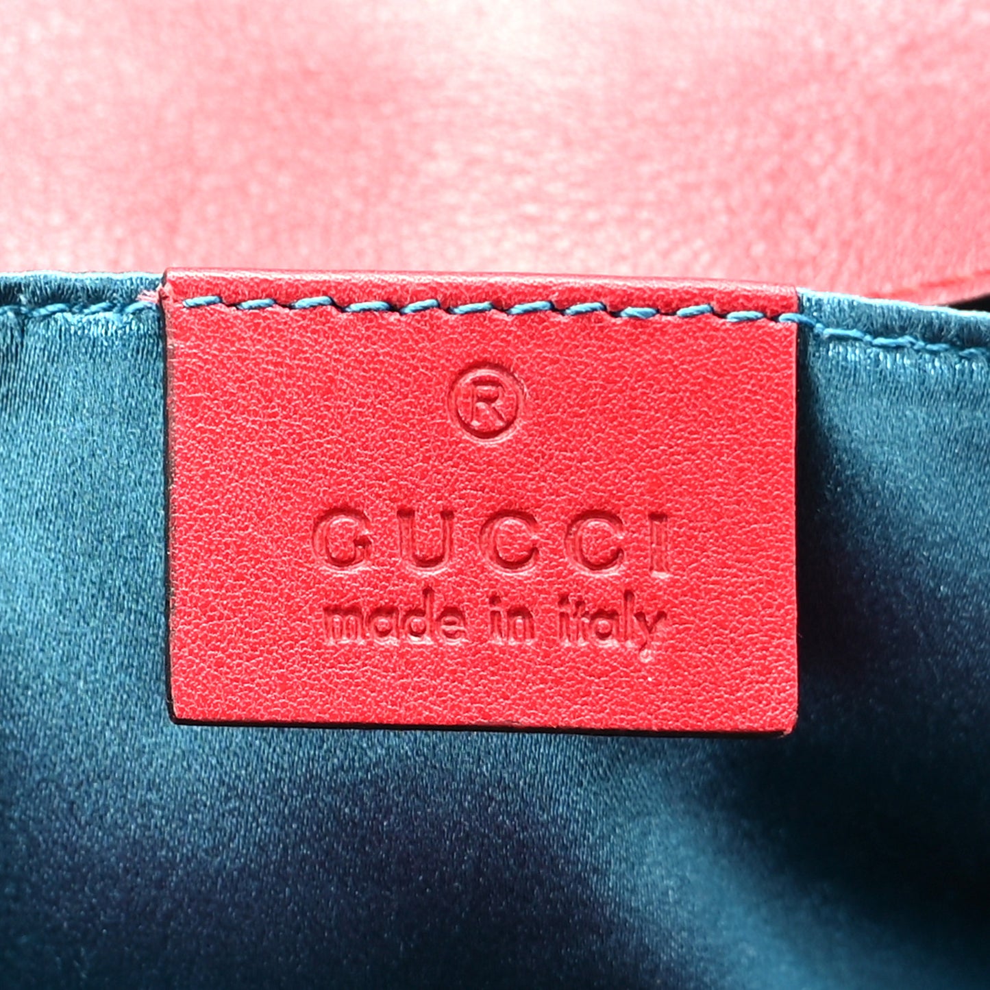 Velvet Matelasse Mini GG Marmont Shoulder Bag Hibiscus Red
