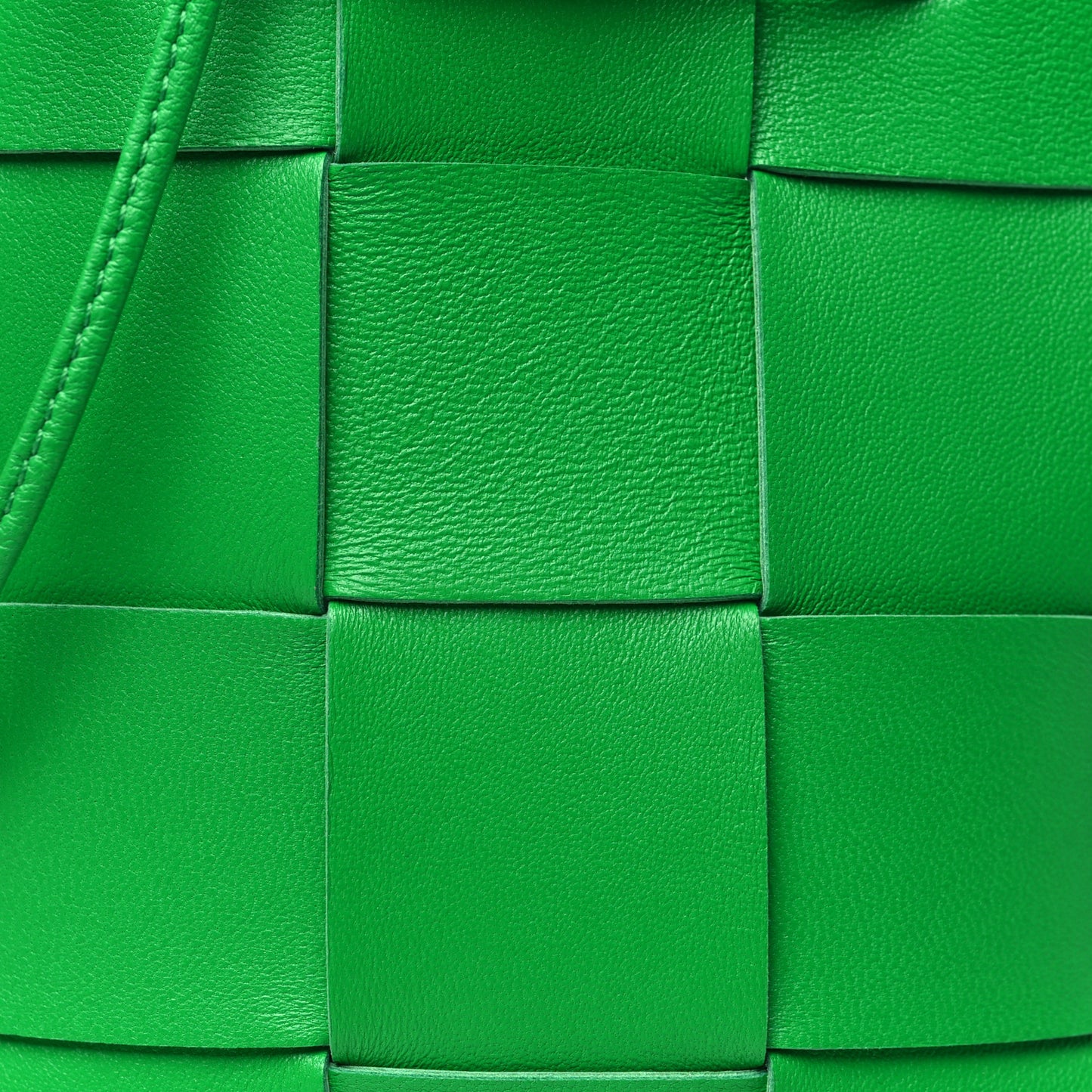 Nappa Maxi Intrecciato Small Cassette Bucket Bag Parakeet