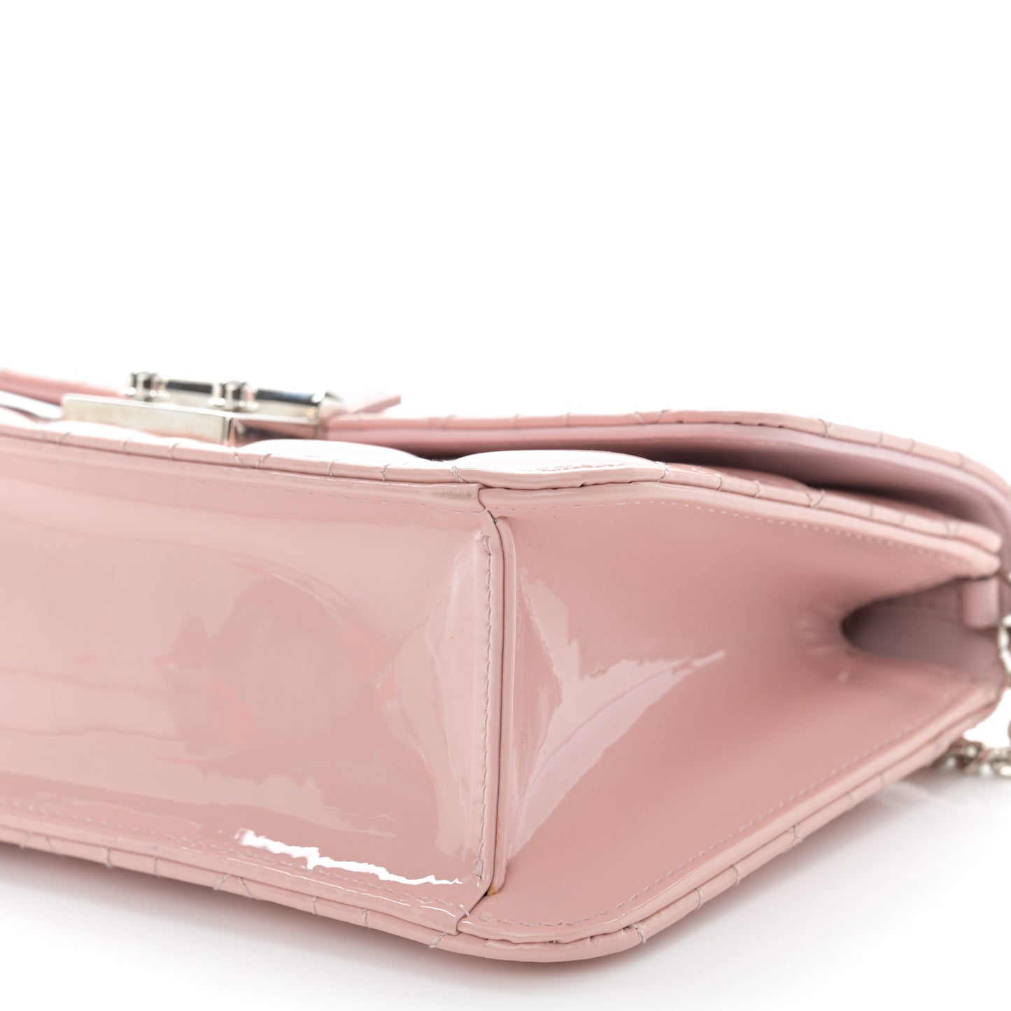 Patent Cannage Miss Dior Promenade Pouch Pink
