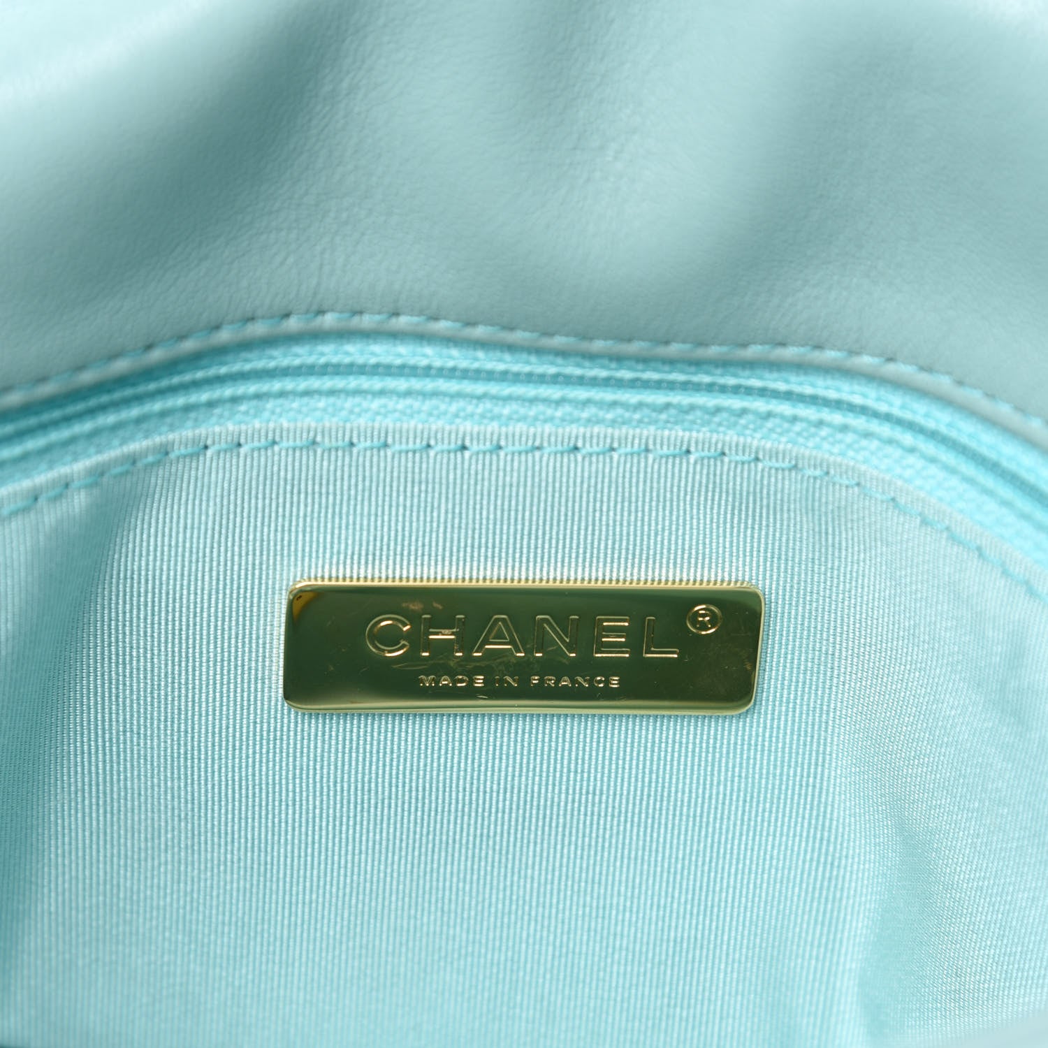 Chanel Lambskin Quilted Medium Chanel 19 Flap Light Blue 8 of 10