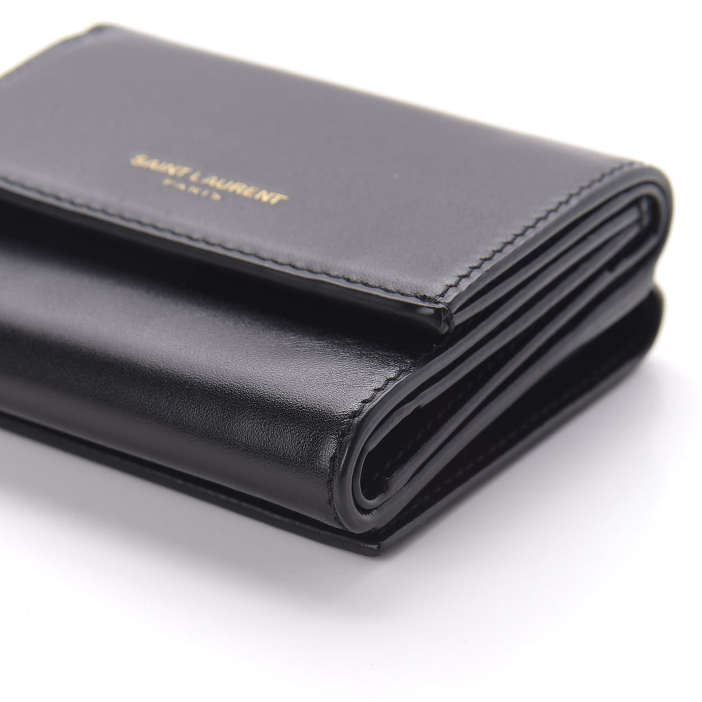 Calfskin Trifold Wallet Black