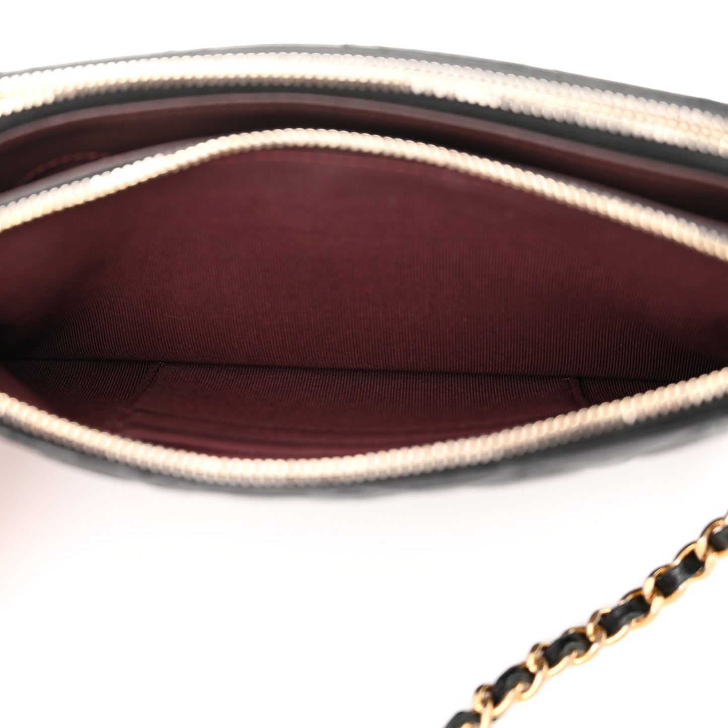 Aged Calfskin Lucky Charms 2.55 Reissue Small Clutch With Chain Black