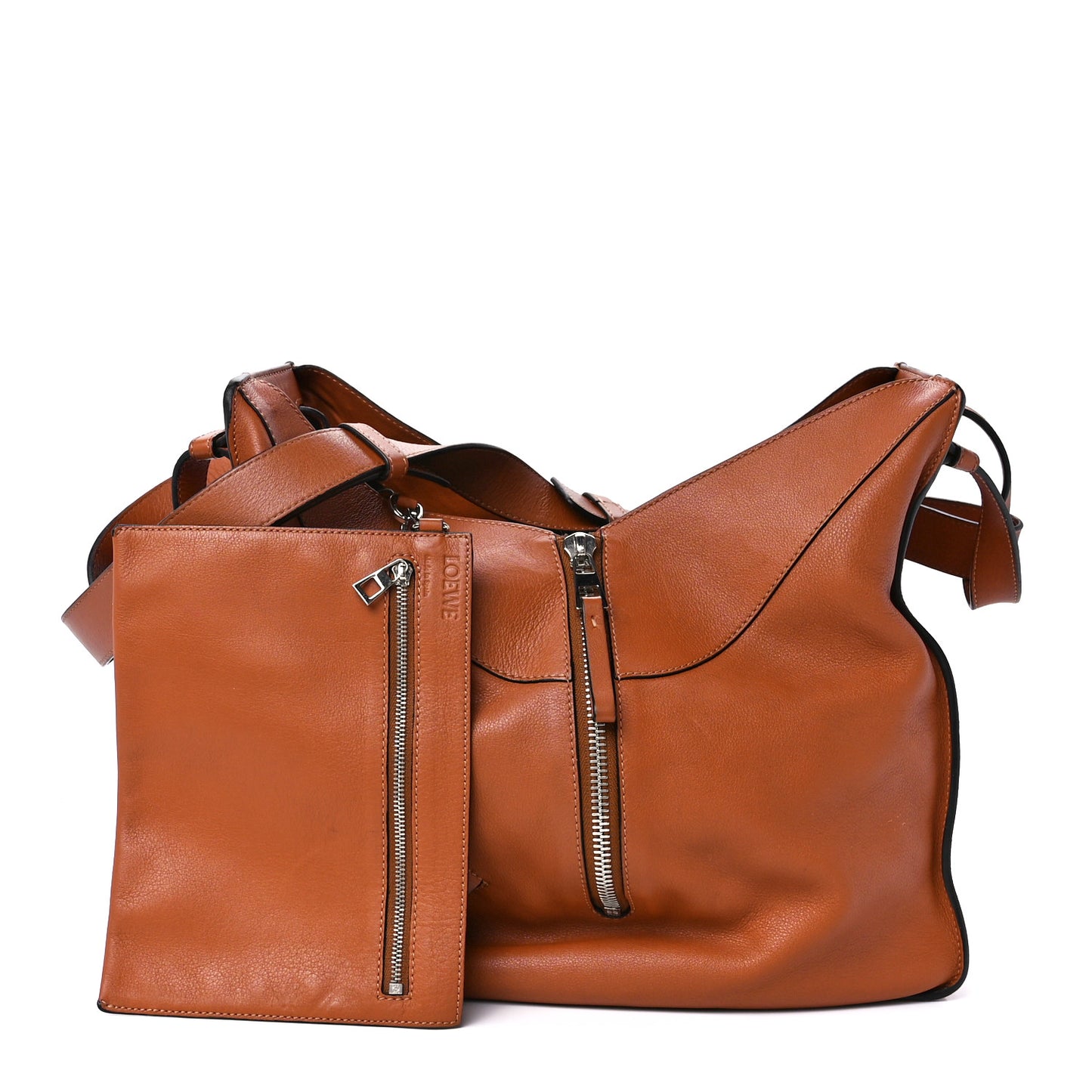 Calfskin Medium Hammock Shoulder Bag Tan