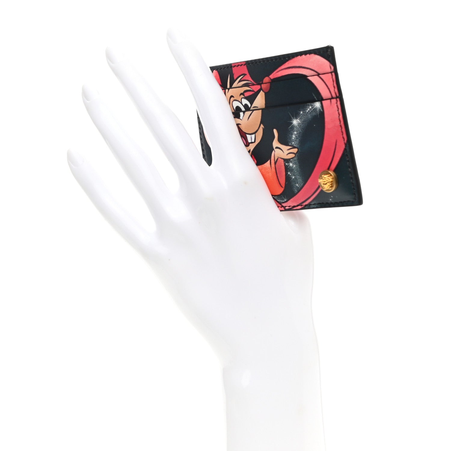 Versace X DISNEY Nappa Cinderella Print Card Holder Red Multicolor 2 of 8