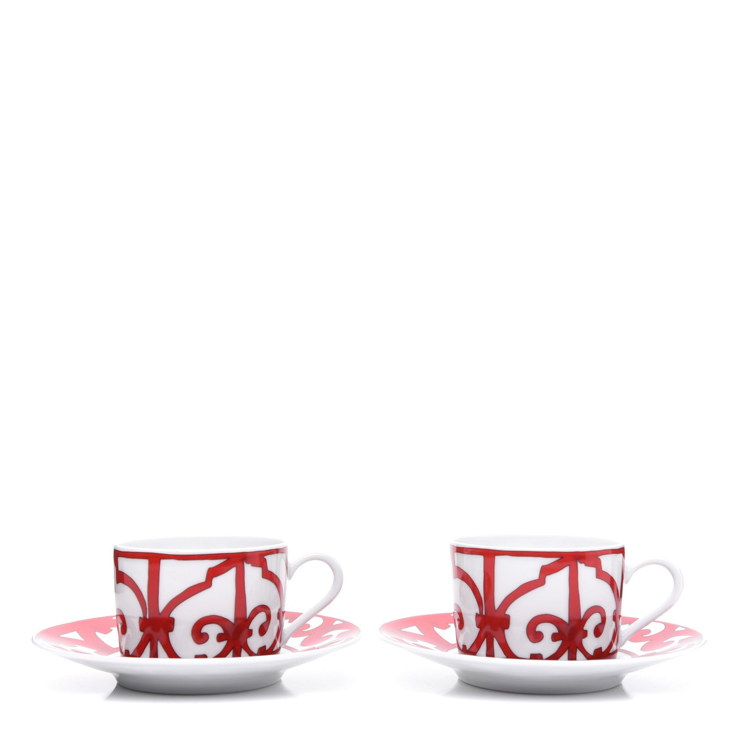 Porcelain Balcon du Guadalquivir Tea Cup and Saucer Set of 2