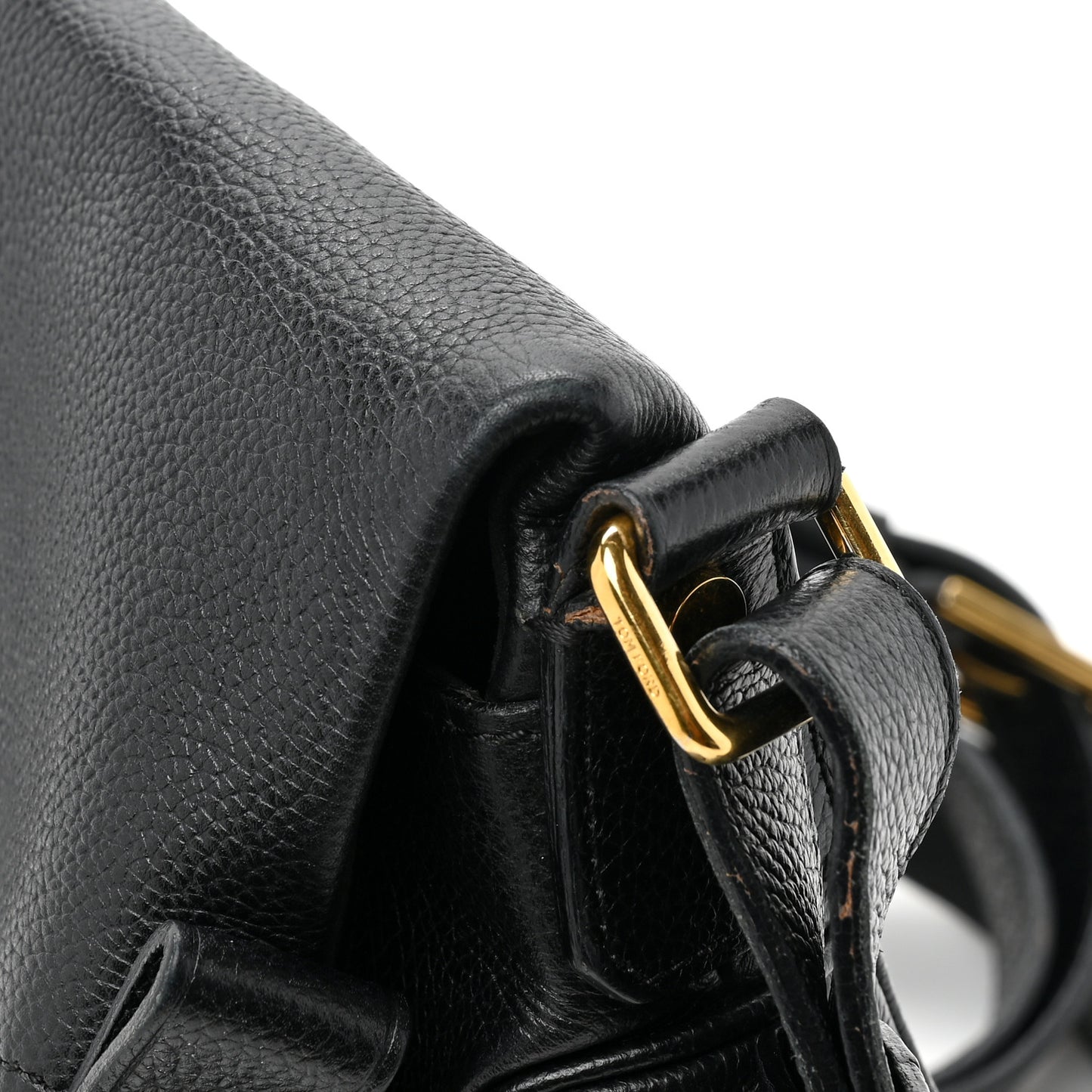 Grained Calfskin Medium Jennifer Crossbody Bag Black