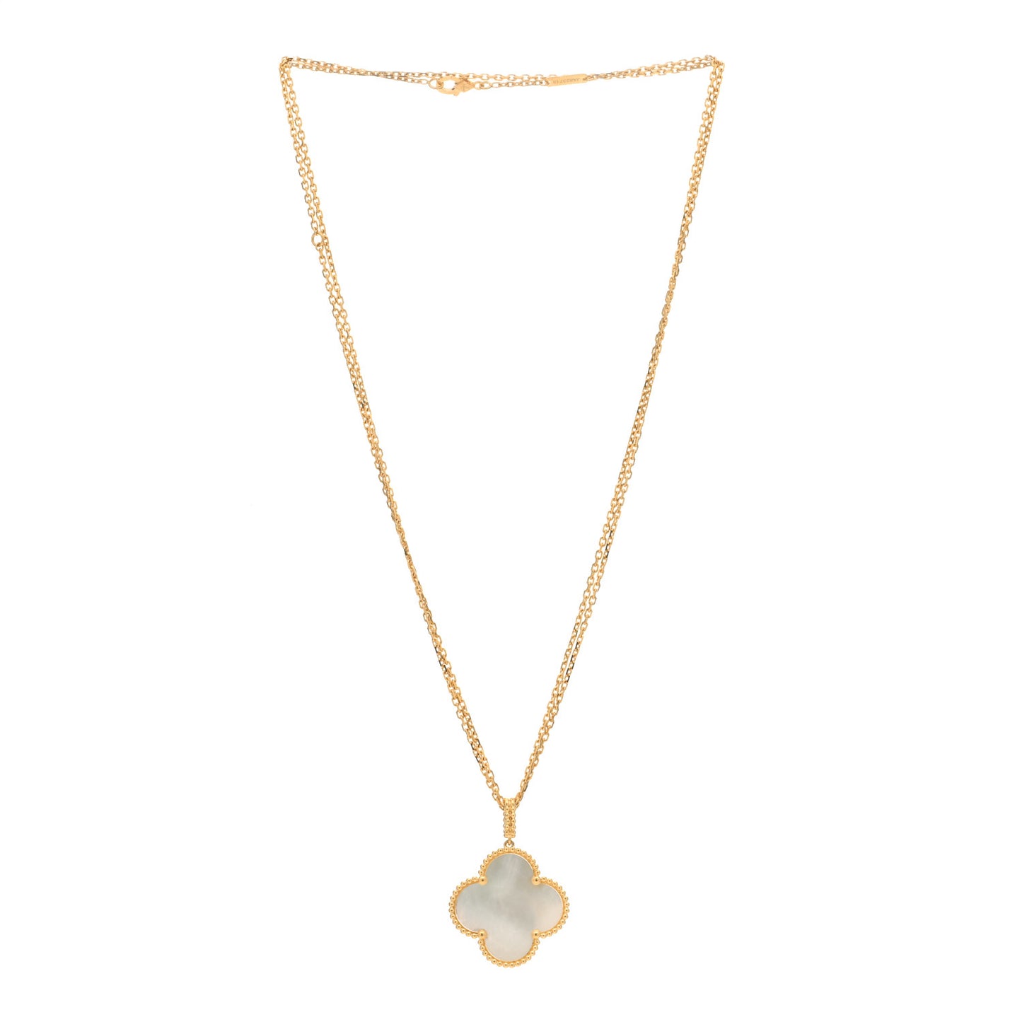18K Yellow Gold Mother of Pearl Magic Alhambra Long Necklace