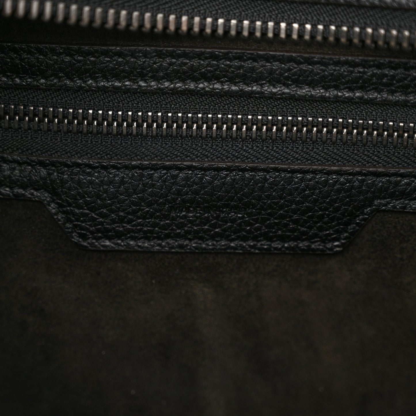 Drummed Calfskin Micro Luggage Black