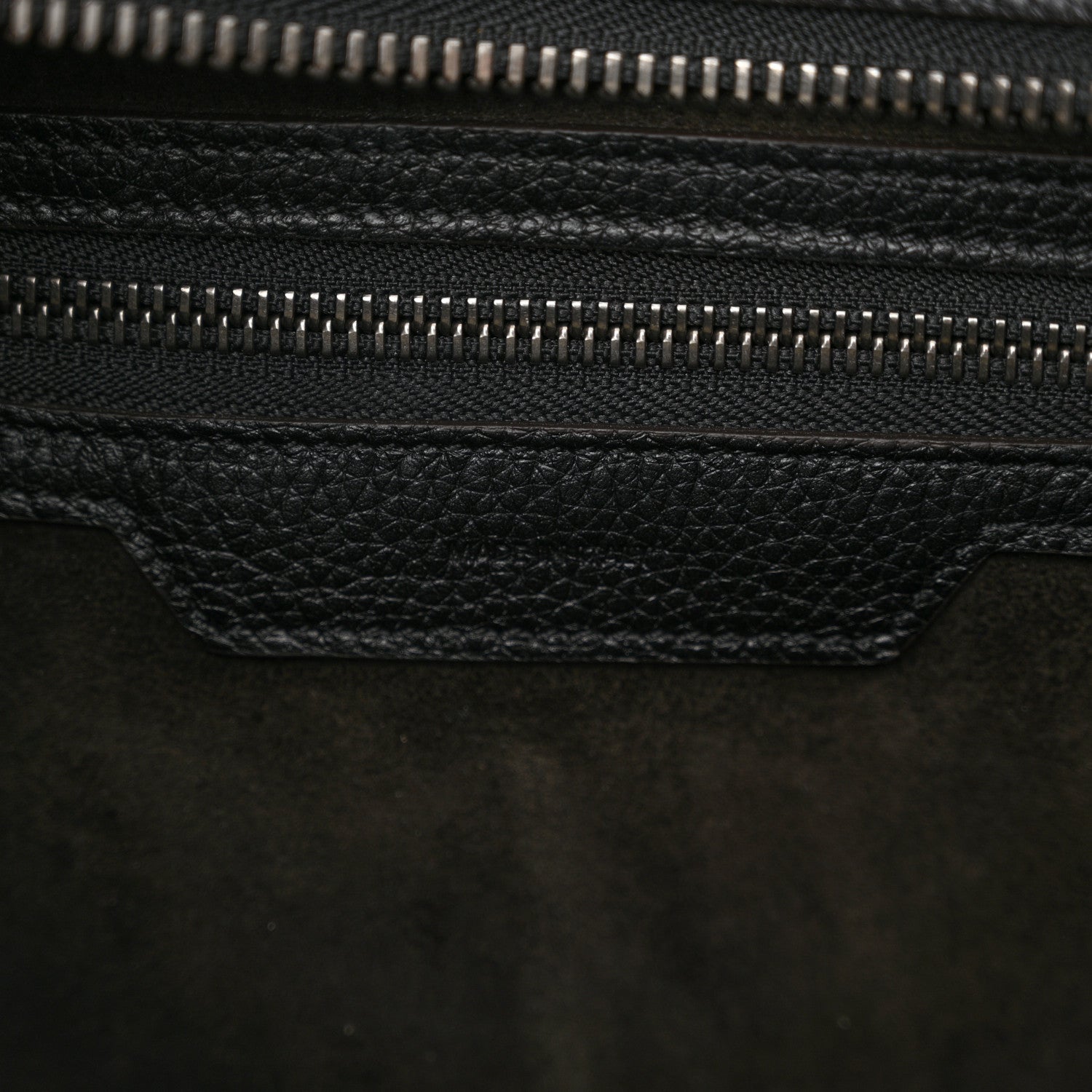 Celine Drummed Calfskin Micro Luggage Black 6 of 11