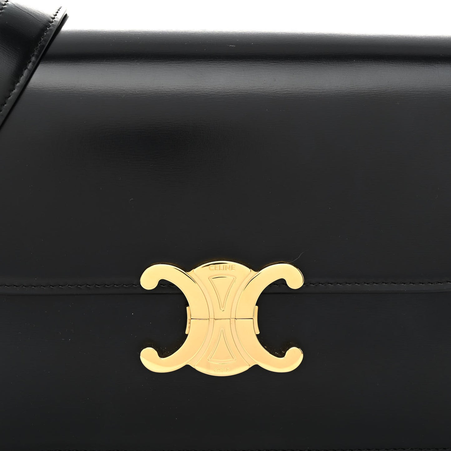 Shiny Calfskin Medium Triomphe Black
