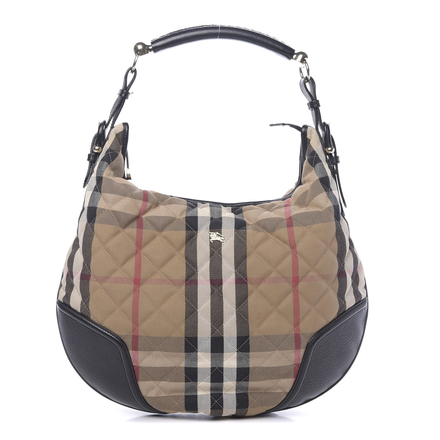 House Check Quilted Hoxton Hobo Black