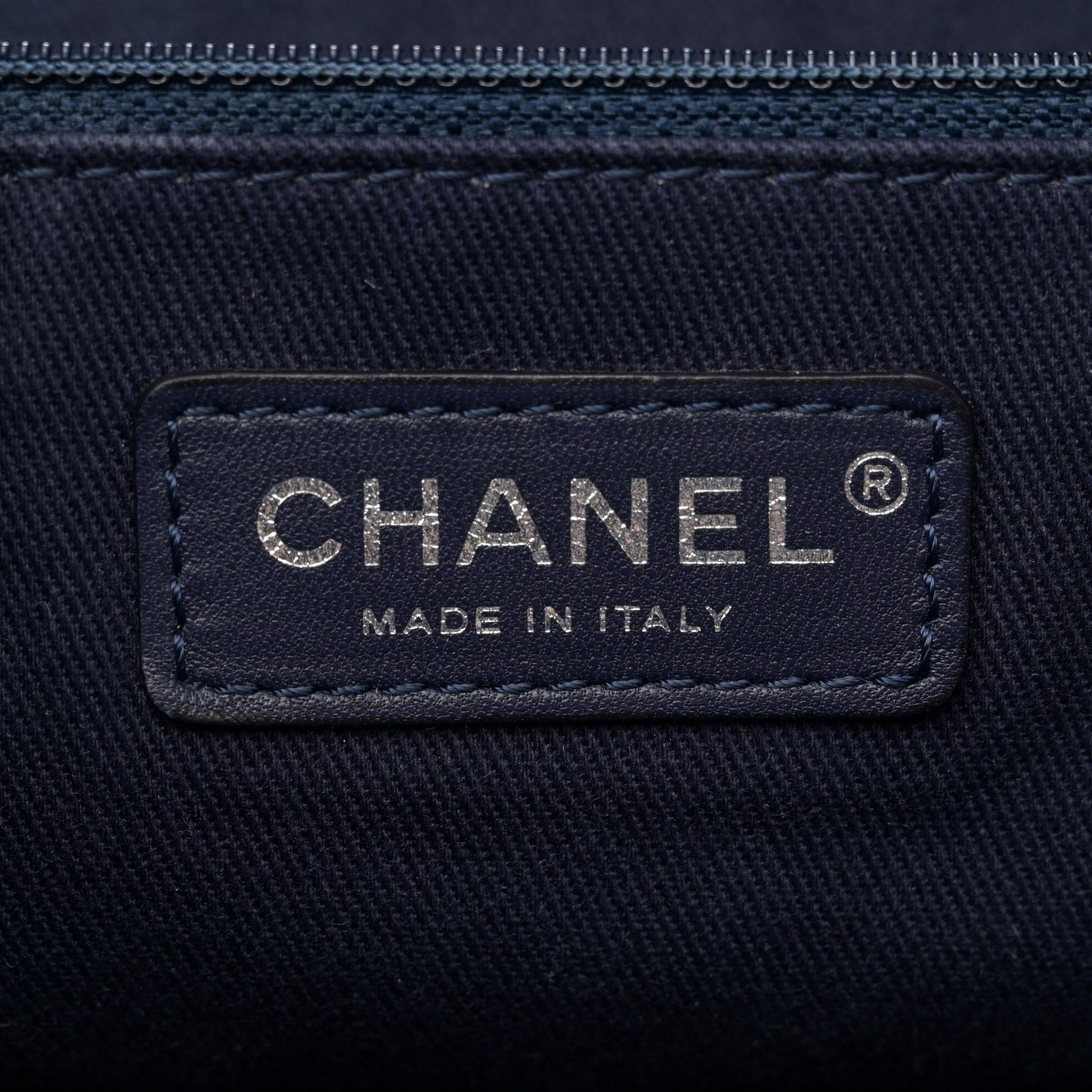 Canvas Large Shopping Tote Dark Blue